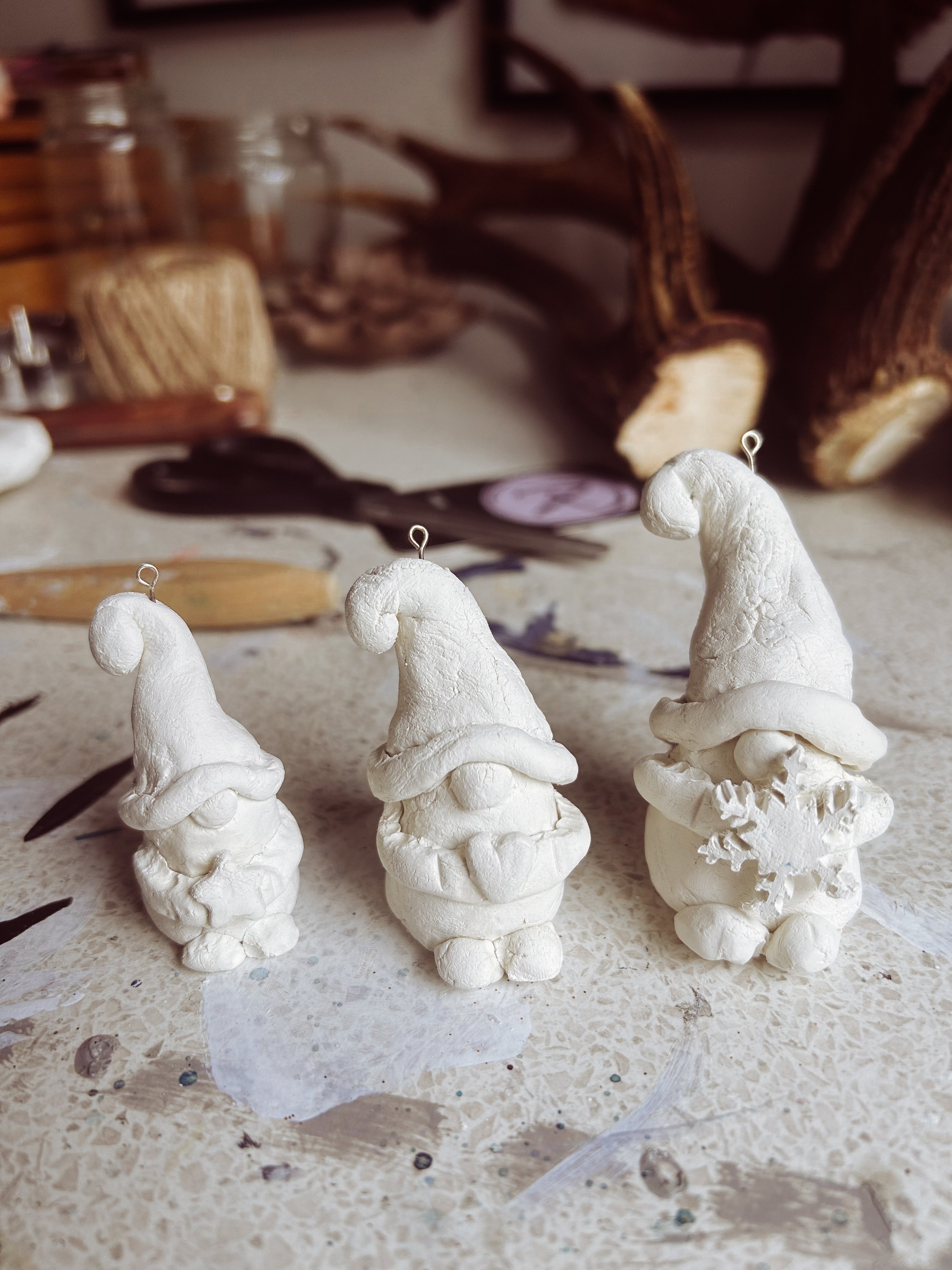 Make Your Own Clay Christmas Gnome