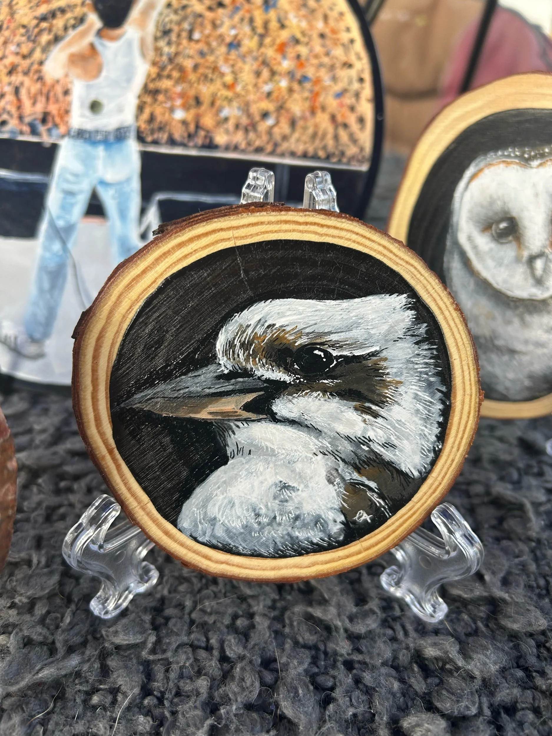 Tree Hollow Collection - Laughing Kookaburra Painting Art