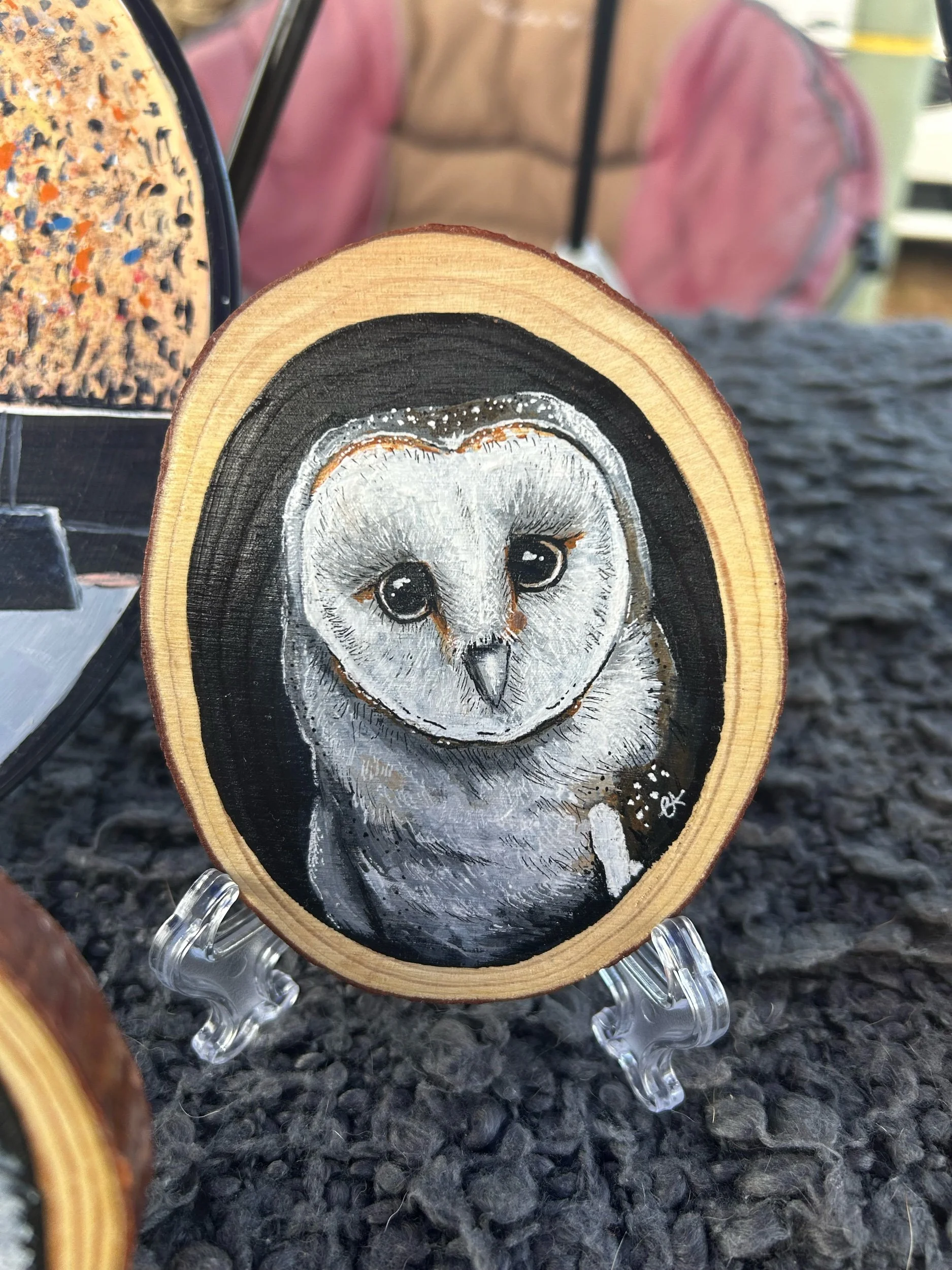 Tree Hollow Collection - Barn Owl Painting Art