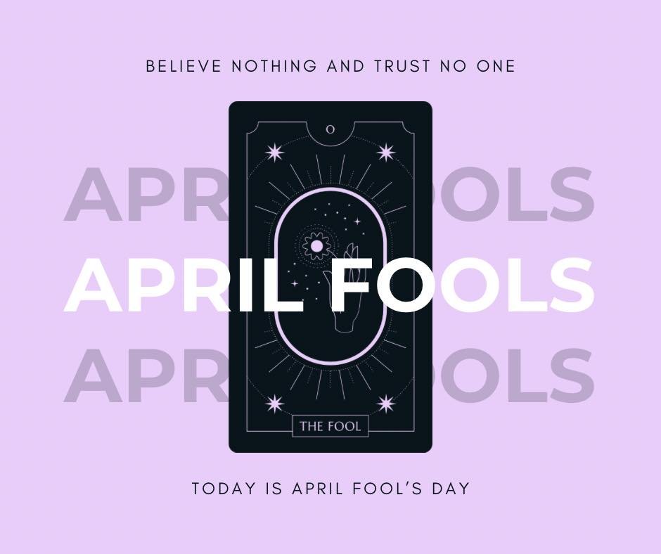 Just a little heads up 😜

&hellip; I am terrible at pranks that don&rsquo;t involve jumping out of places to &ldquo;surprise&rdquo; people, so you&rsquo;re safe with me 😅

#aprilfools #aprilfoolday #aprilfoolsday