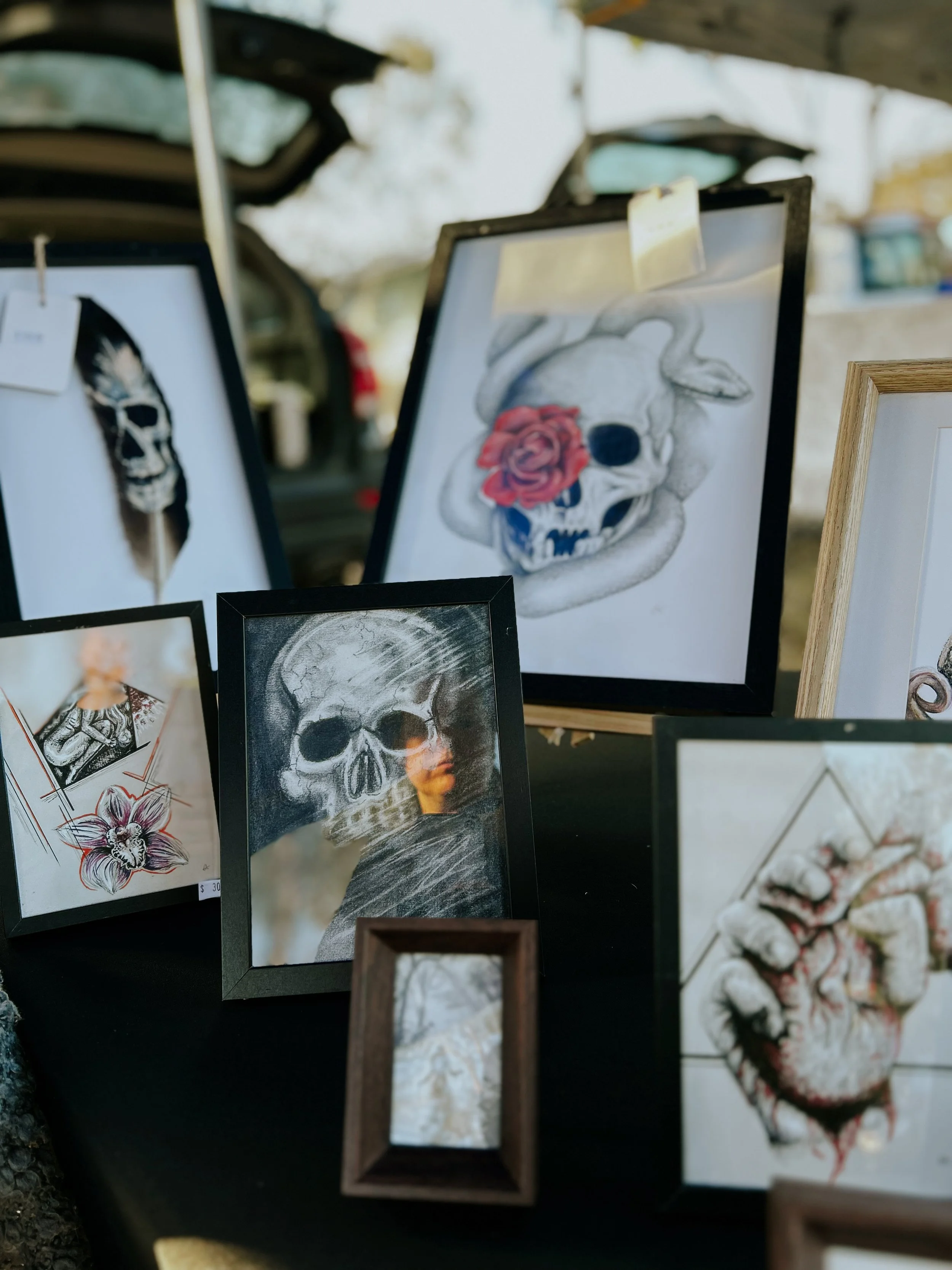 Original Art by Chelsea Anne display at Tooradin Market