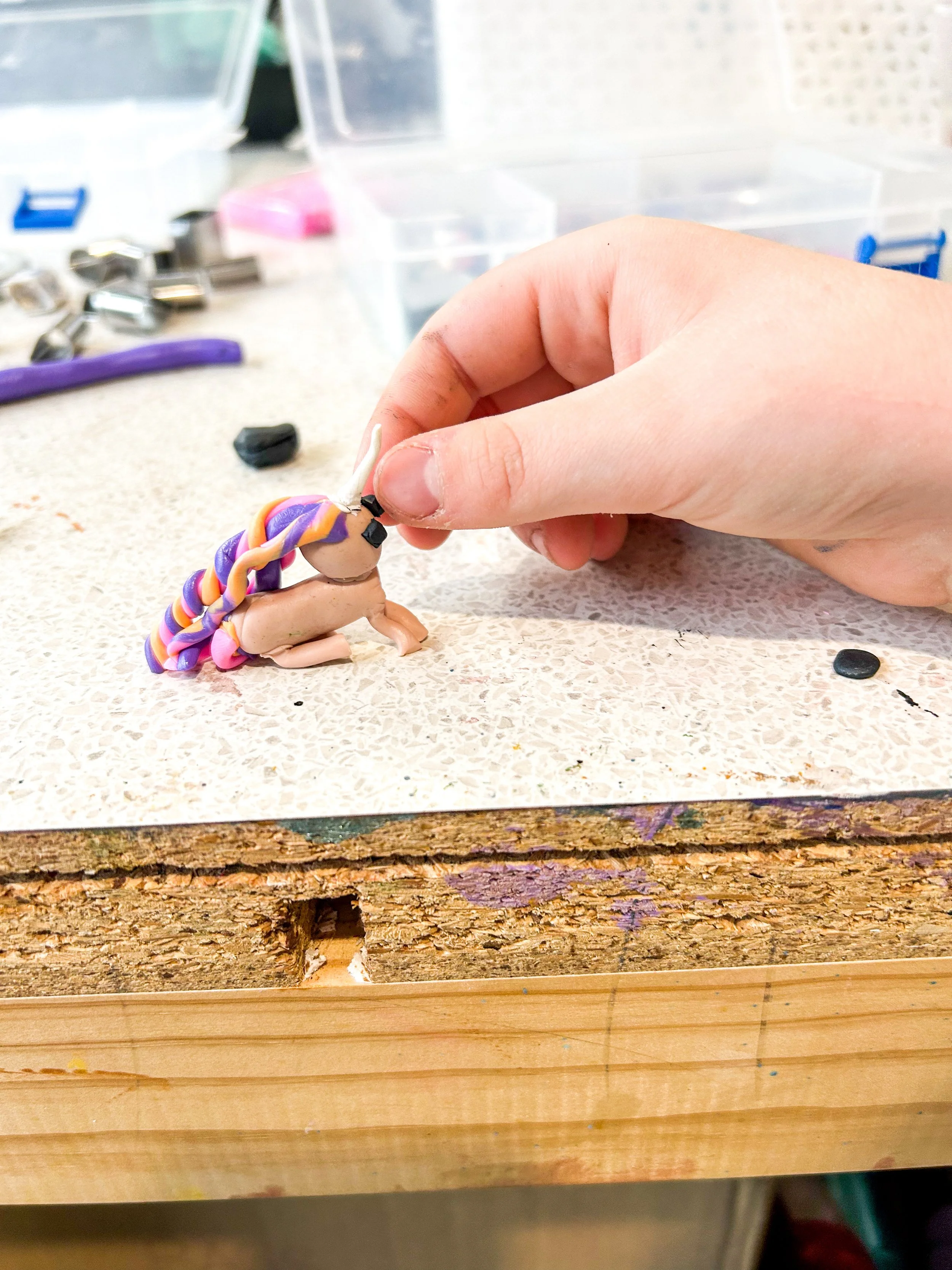 Polymer clay creations in Creative Kids art classes with Art by Chelsea Anne in Wonthaggi