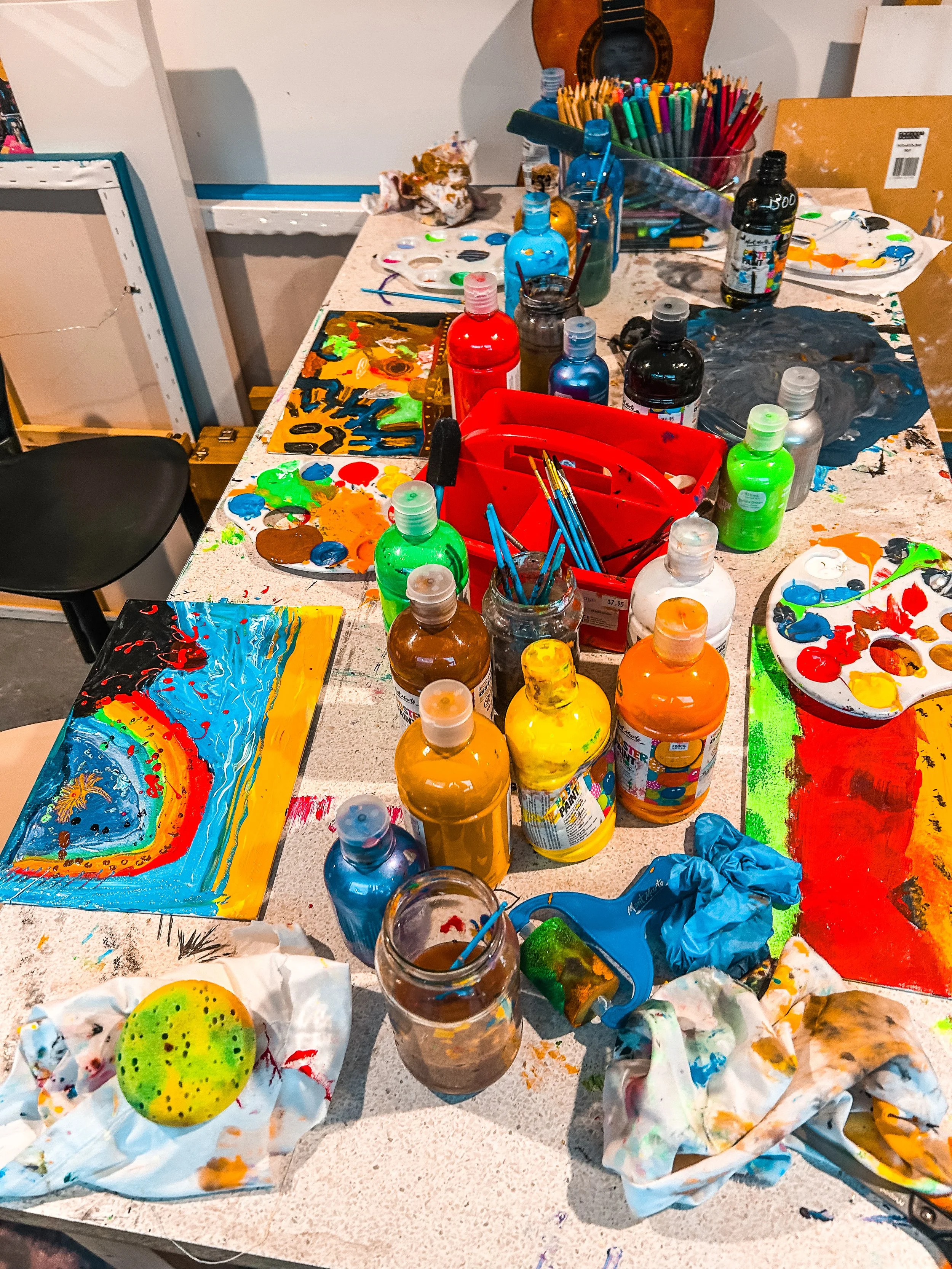 Painting and art sessions for kids at Art by Chelsea Anne's Studio in Wonthaggi on the Bass Coast.