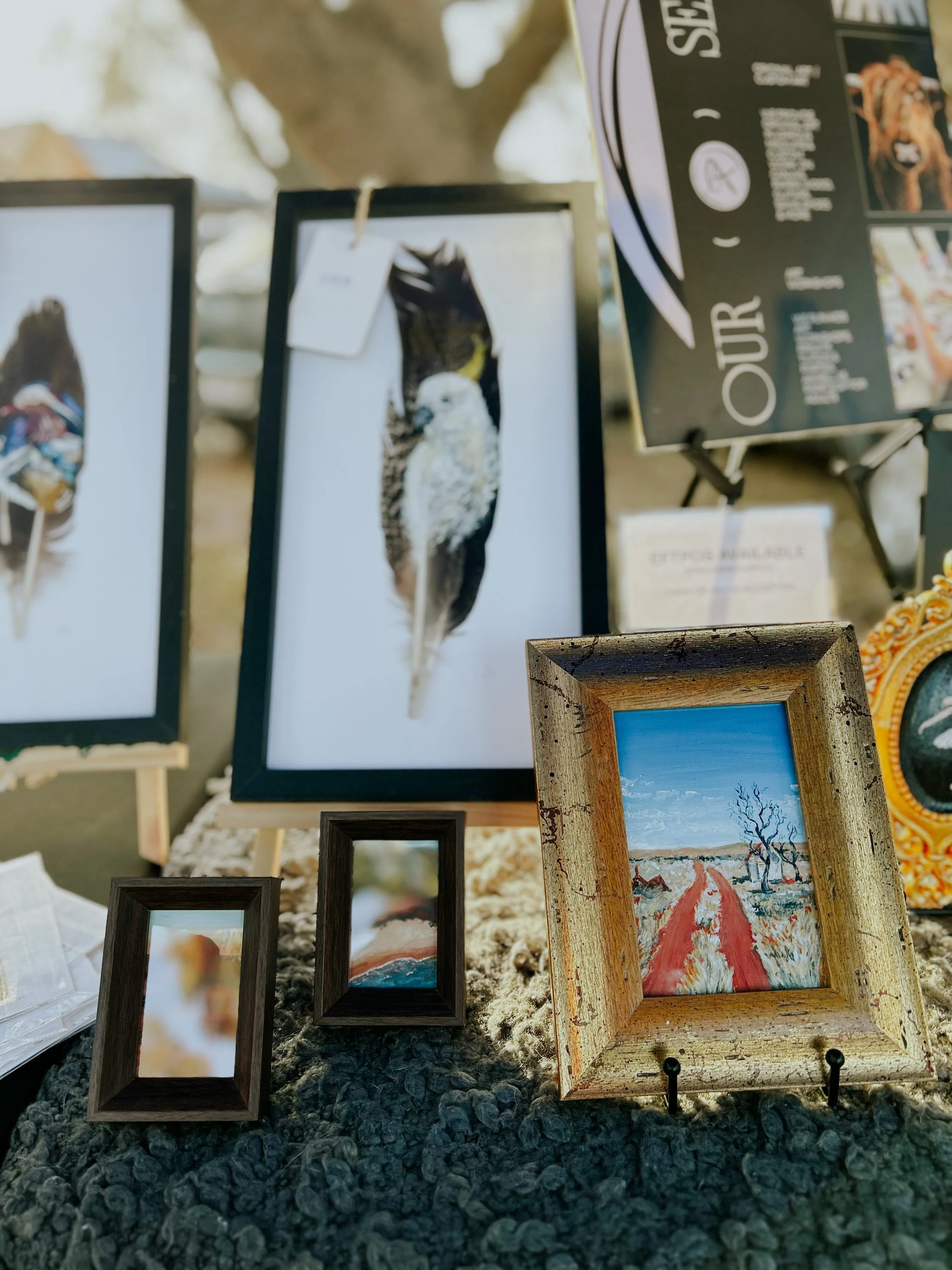 Original Art by Chelsea Anne display at Tooradin Market