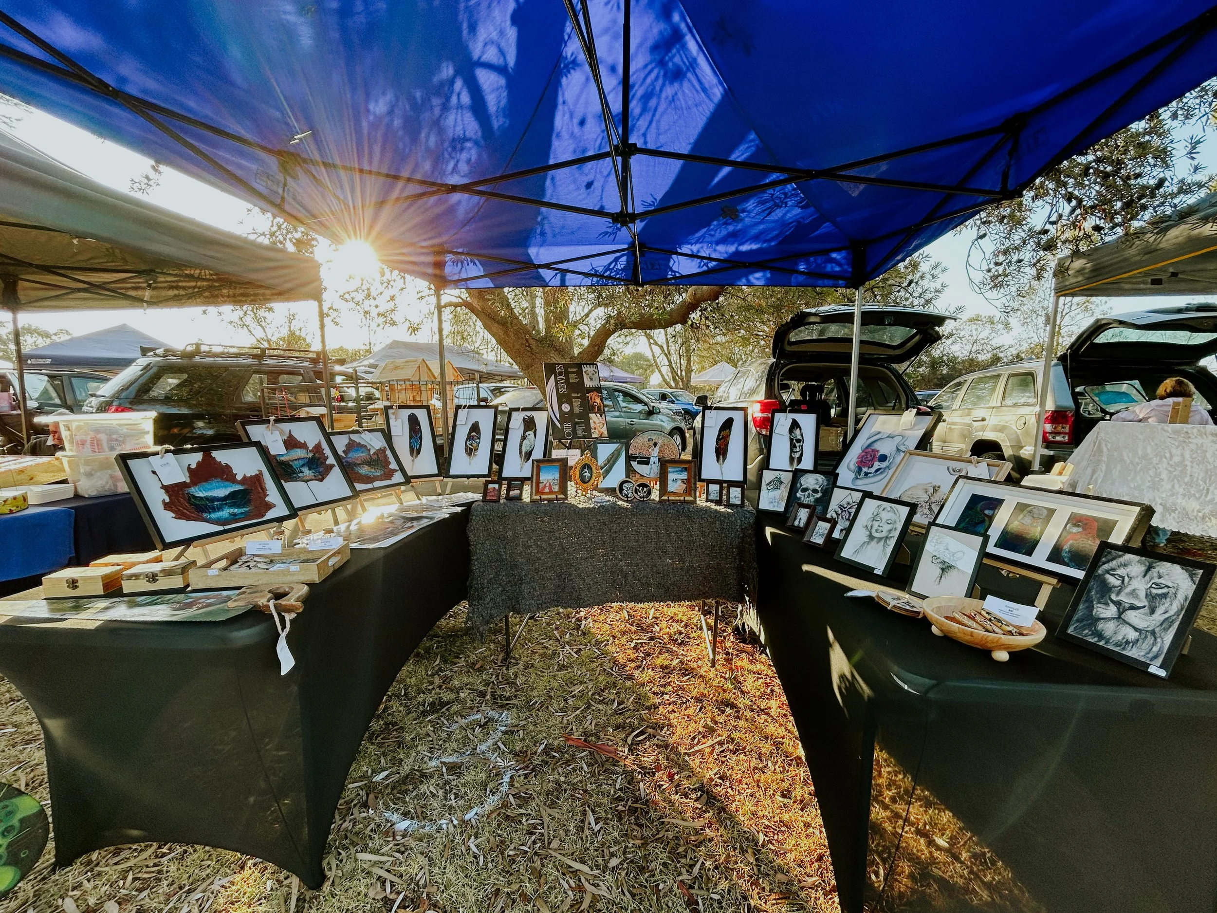 Original Art by Chelsea Anne display at Tooradin Market