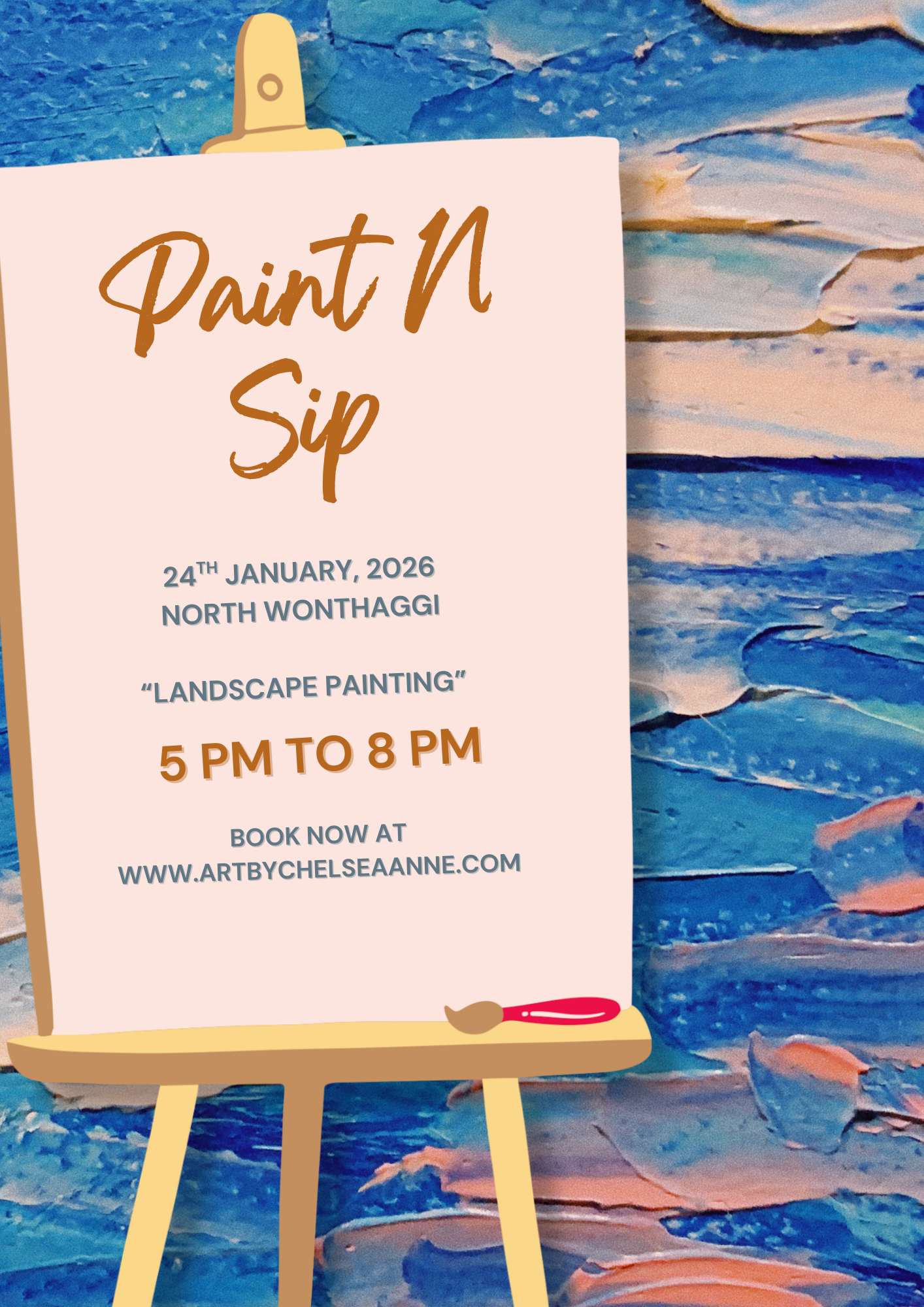 Paint and Sip January Holidays Landscape Paint