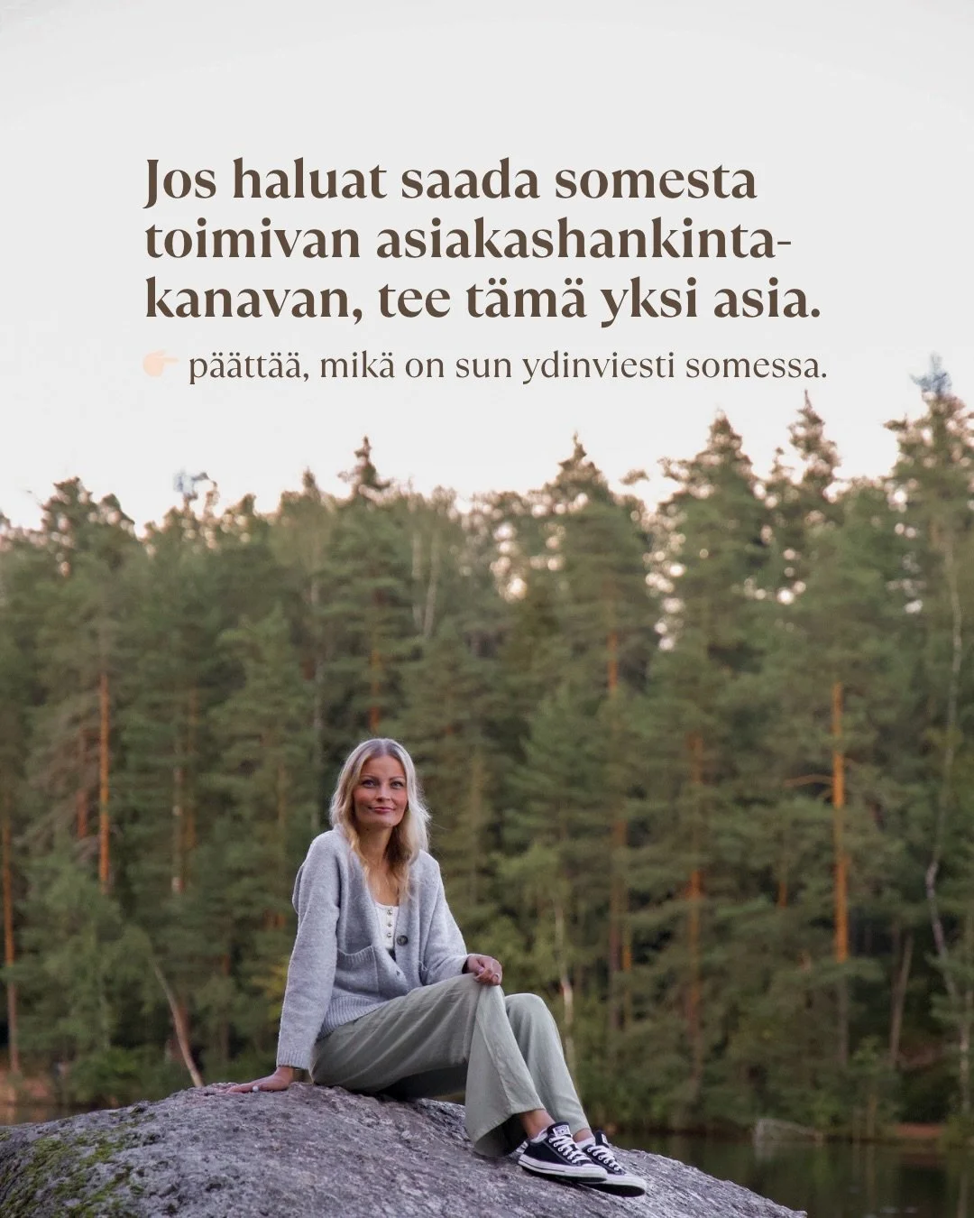 Moni luonnonl&auml;heinen yritt&auml;j&auml; yritt&auml;&auml; saada somen toimimaan tekem&auml;ll&auml; enemm&auml;n, mutta yleens&auml; ongelma ei ole m&auml;&auml;r&auml;. Vaan se, ett&auml; suunta on ep&auml;selv&auml;. 🌿

Kun sulla ei ole kirkk