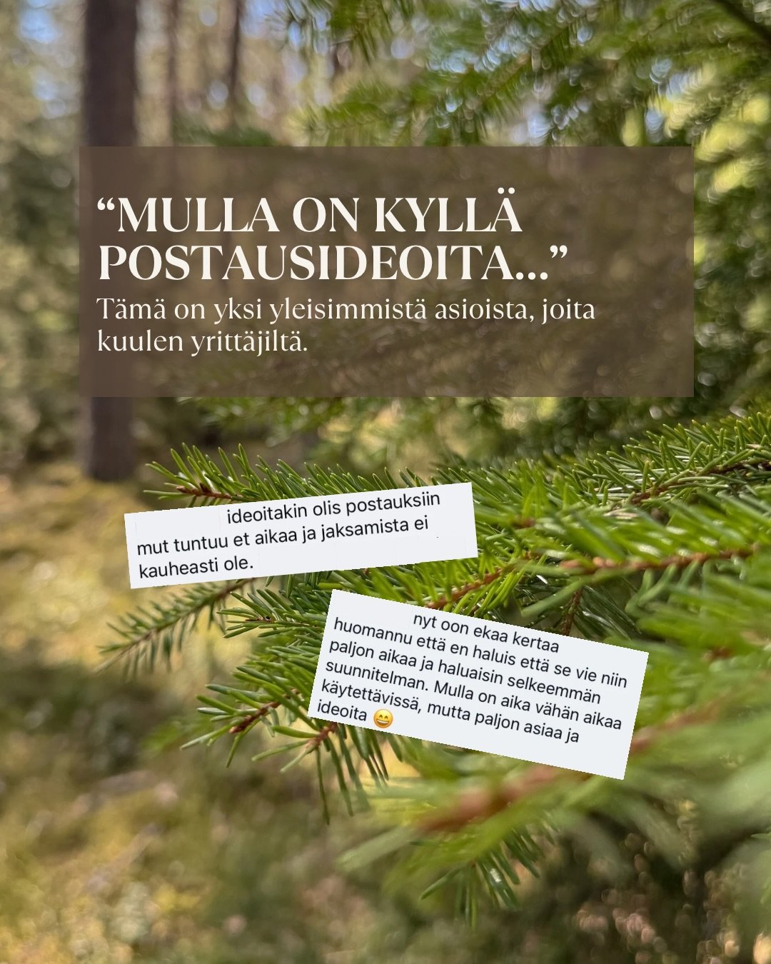 Kysymys:

Kumpi on n&auml;ist&auml; on sulle suurempi haaste t&auml;ll&auml; hetkell&auml;:

A) postausideoiden puute
vai
B) se, ett&auml; postausideat ei juuri koskaan p&auml;&auml;dy valmiiksi julkaisuiksi?

Kommentoi A vai B? 👇🏻

#sosiaalinenmed