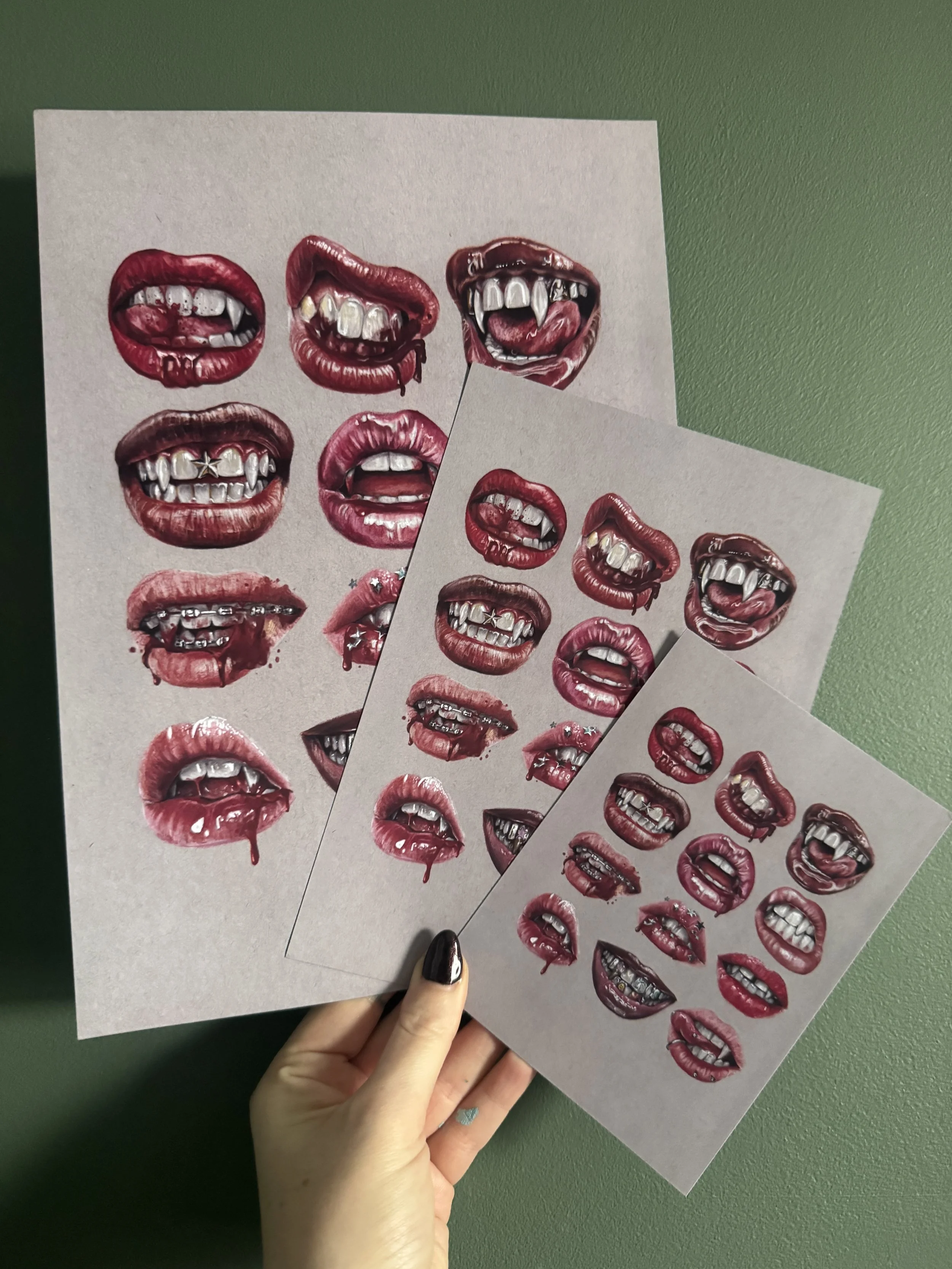 Lip Studies Print - Vampire Edition