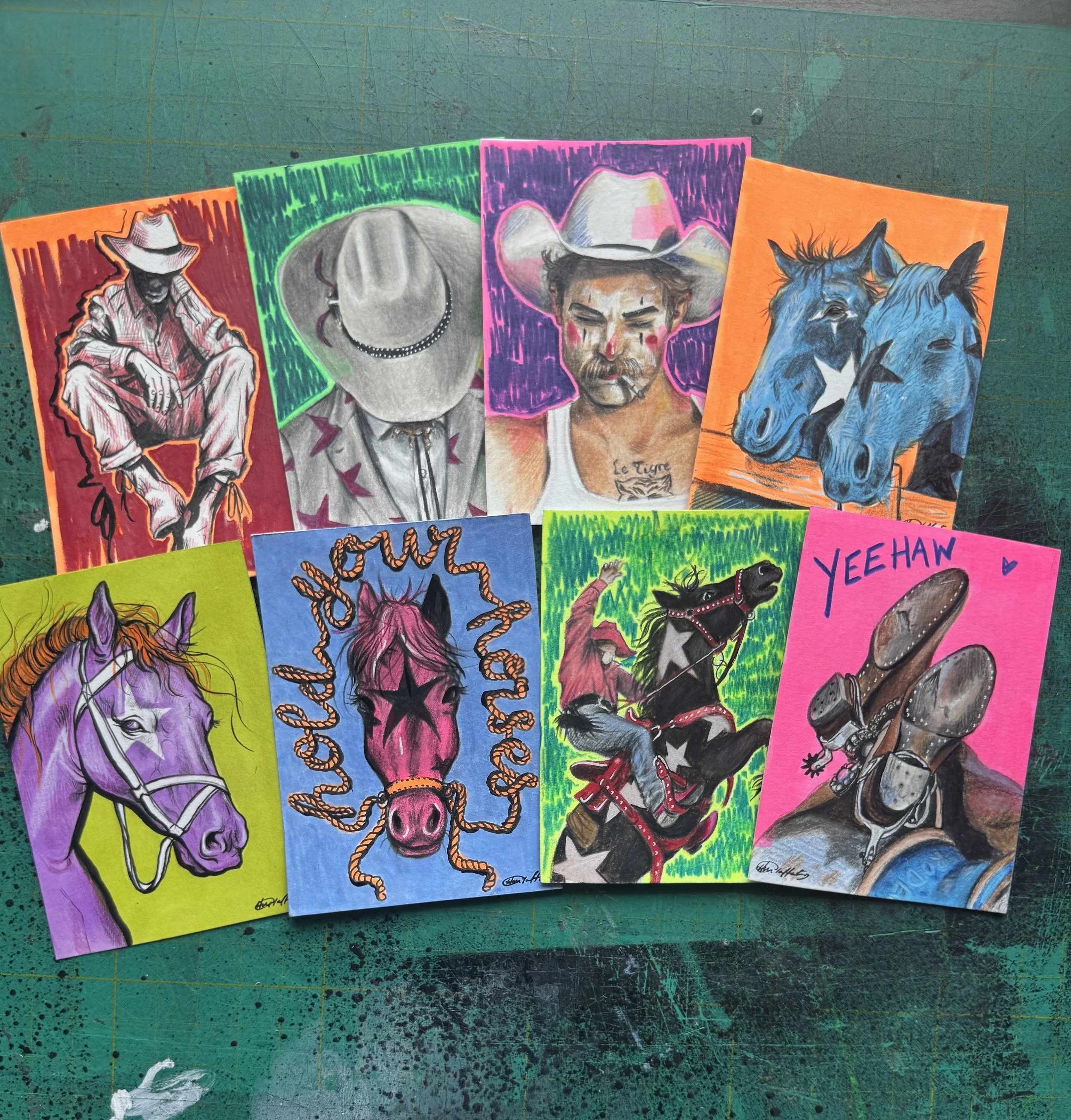Rodeo ACEO Print set