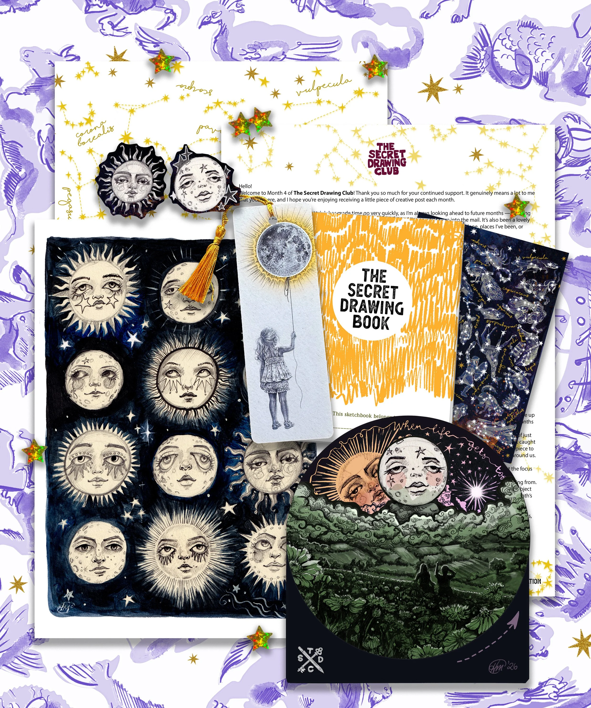 The Secret Drawing Club - Monthly Subscription Snail Mail