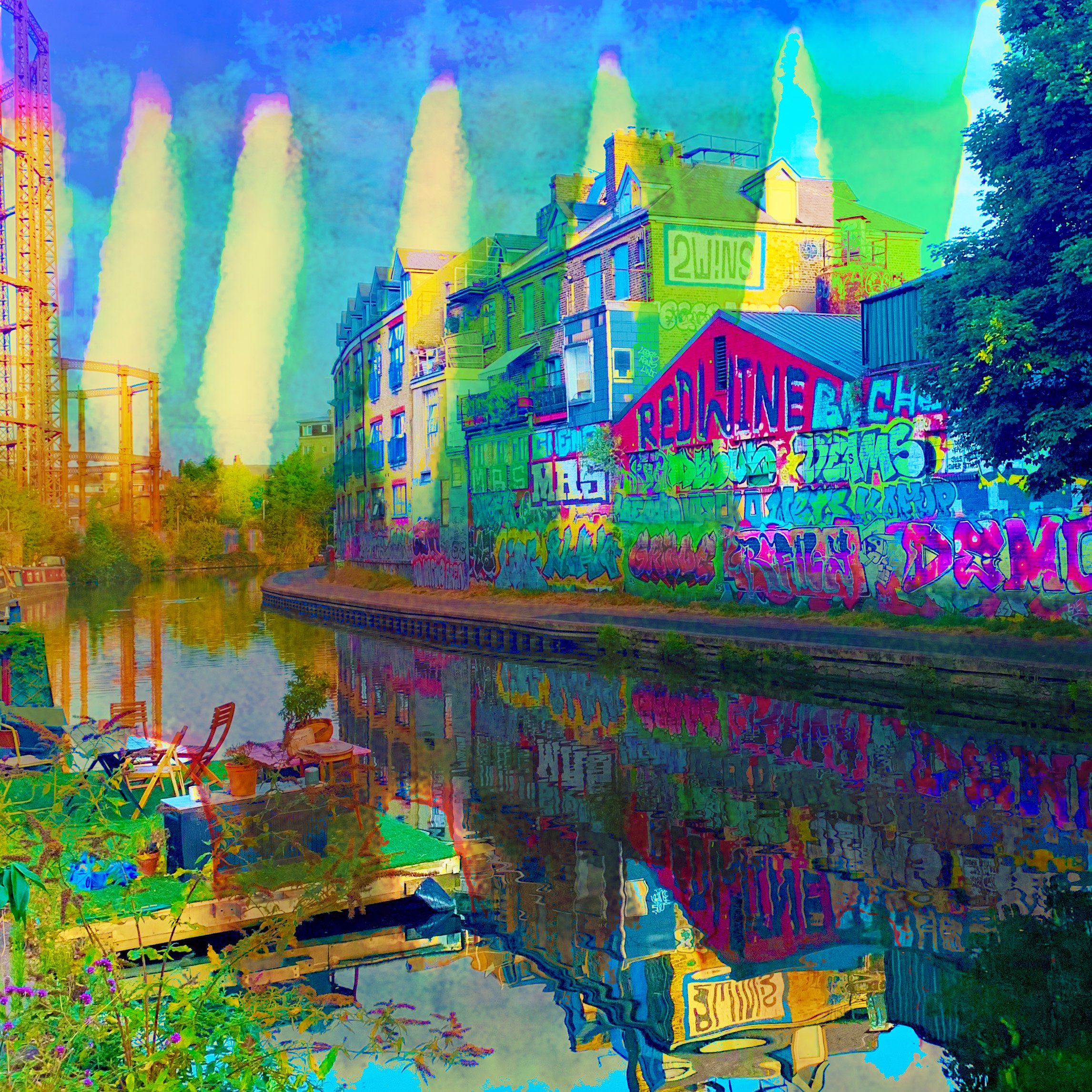 Hackney Canal in Technicolour
