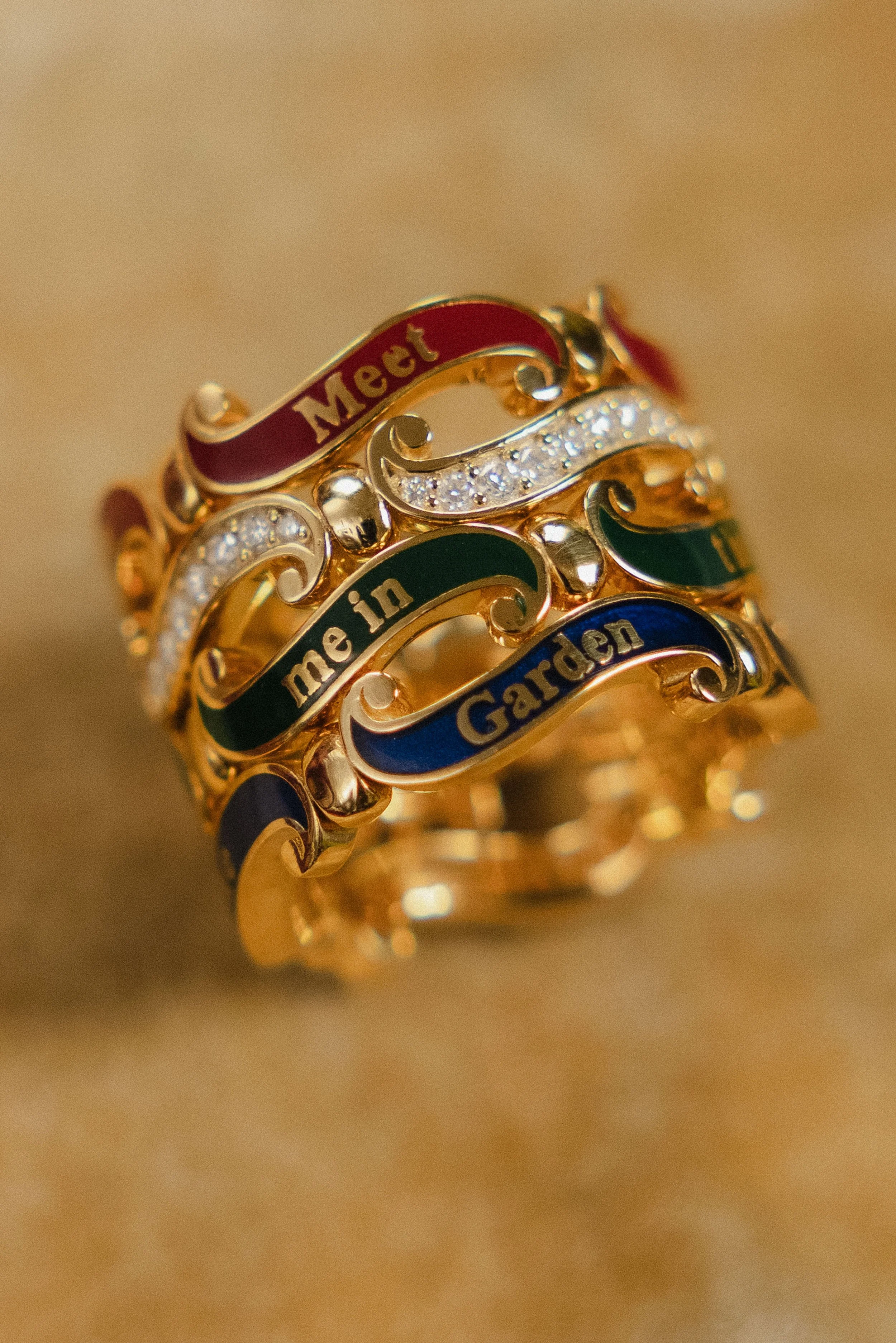Secret Garden Enamel Ring