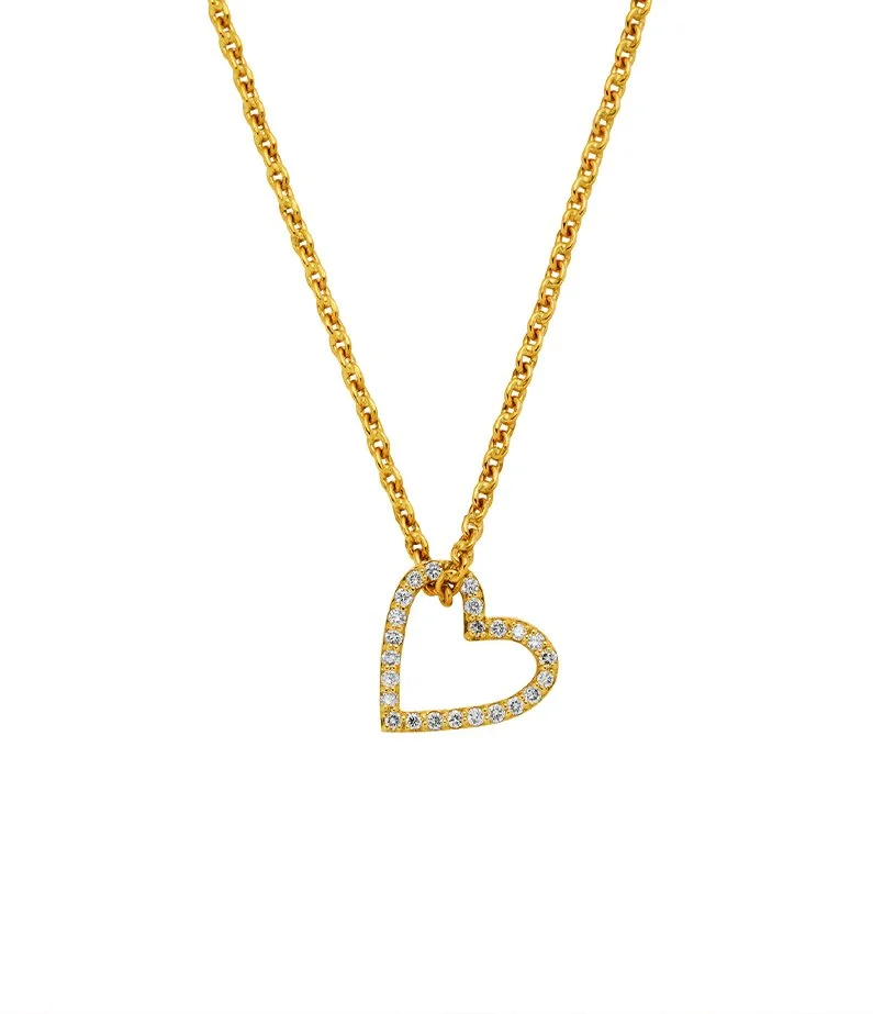 TRØVE Diamond set 'Heart' Charm