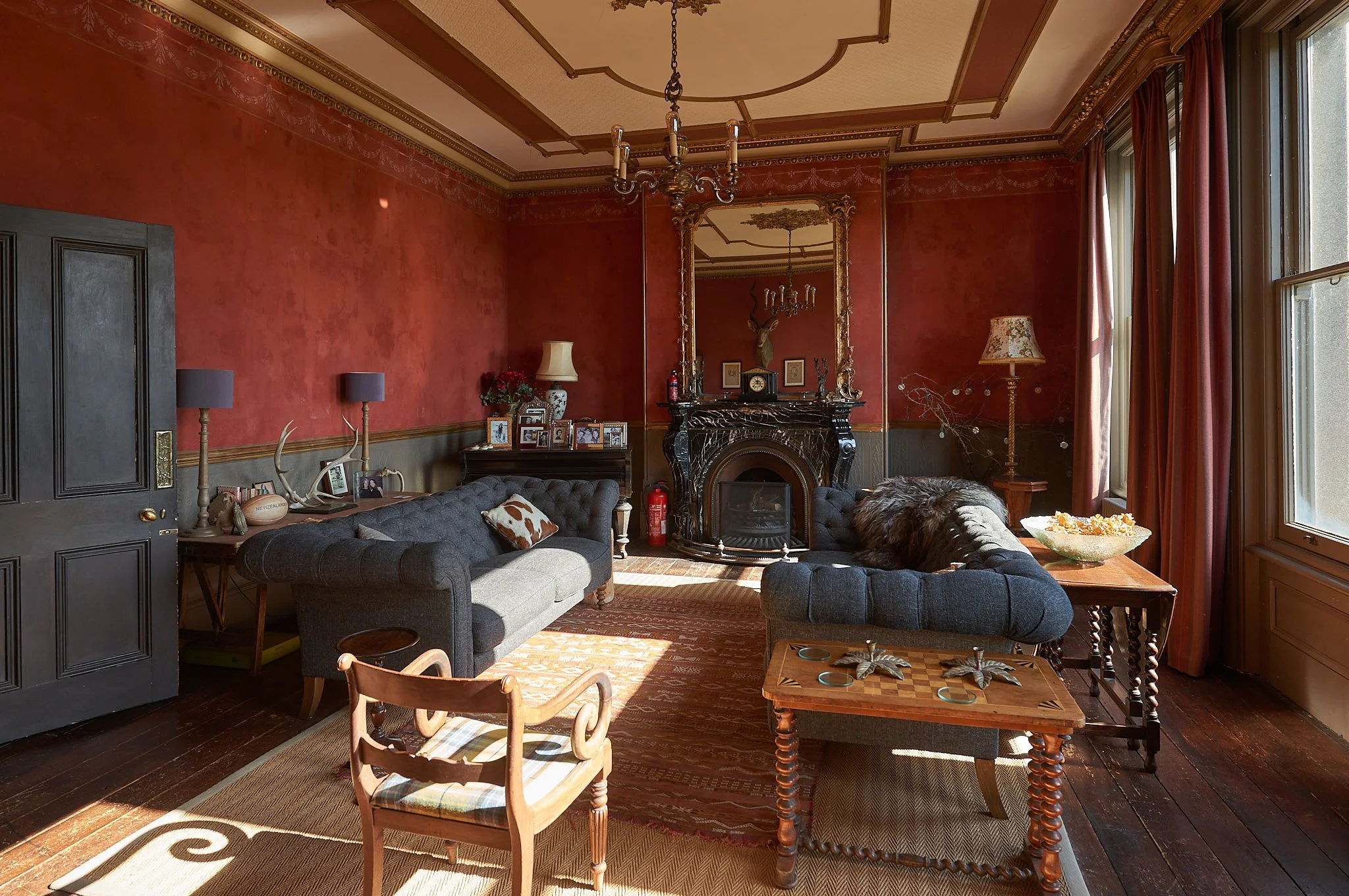 Living room of a Late Georgian / Early Victorian Location House in Wiltshire