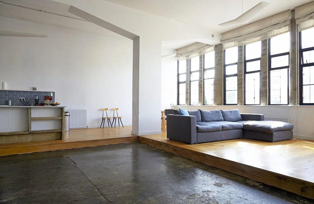 Brutalist photography and filming studio in East London