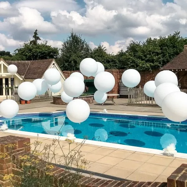 ITEM #728:

Pool Balloon Decor

Colors?
Quantity?
Theme?

Give us a Call or Fill out our Form. We can customize a Design for you!

Send us an Email: info@garnished-events.com. INCLUDE: Item Number and Color Scheme. Budget. Date of Event. City & State