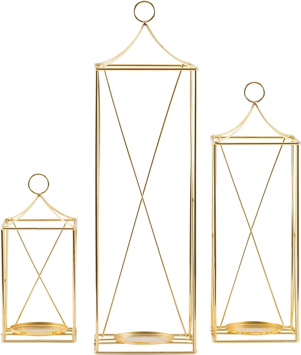 ITEM: 753

Gold lantern Centerpieces. Candles can be added in the inside as well as Flowers. 