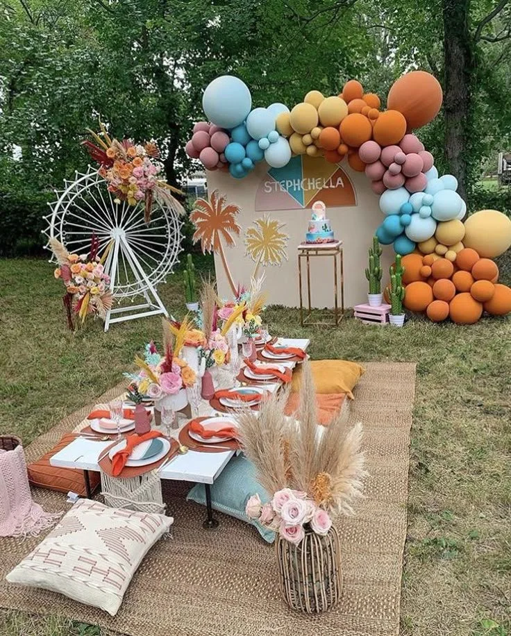 ITEM #717: Boho Picnic Package

Theme? Give us a Call or Fill out our Form. We can customize a Design for you! Send us an Email: info@garnished-events.com. INCLUDE: Item Number and Color Scheme. Budget. Date of Event. City & State.