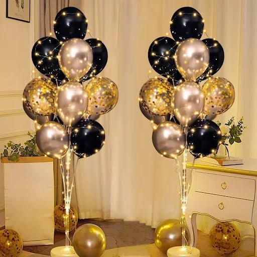 ITEM #718: Balloon Centerpieces with Fairylights

Theme? Give us a Call or Fill out our Form. We can customize a Design for you! Send us an Email: info@garnished-events.com. INCLUDE: Item Number and Color Scheme. Budget. Date of Event. City & State.