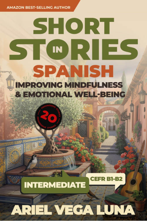 Book cover for Short Stories in Spanish on Mindfulness and Emotional Well-Being