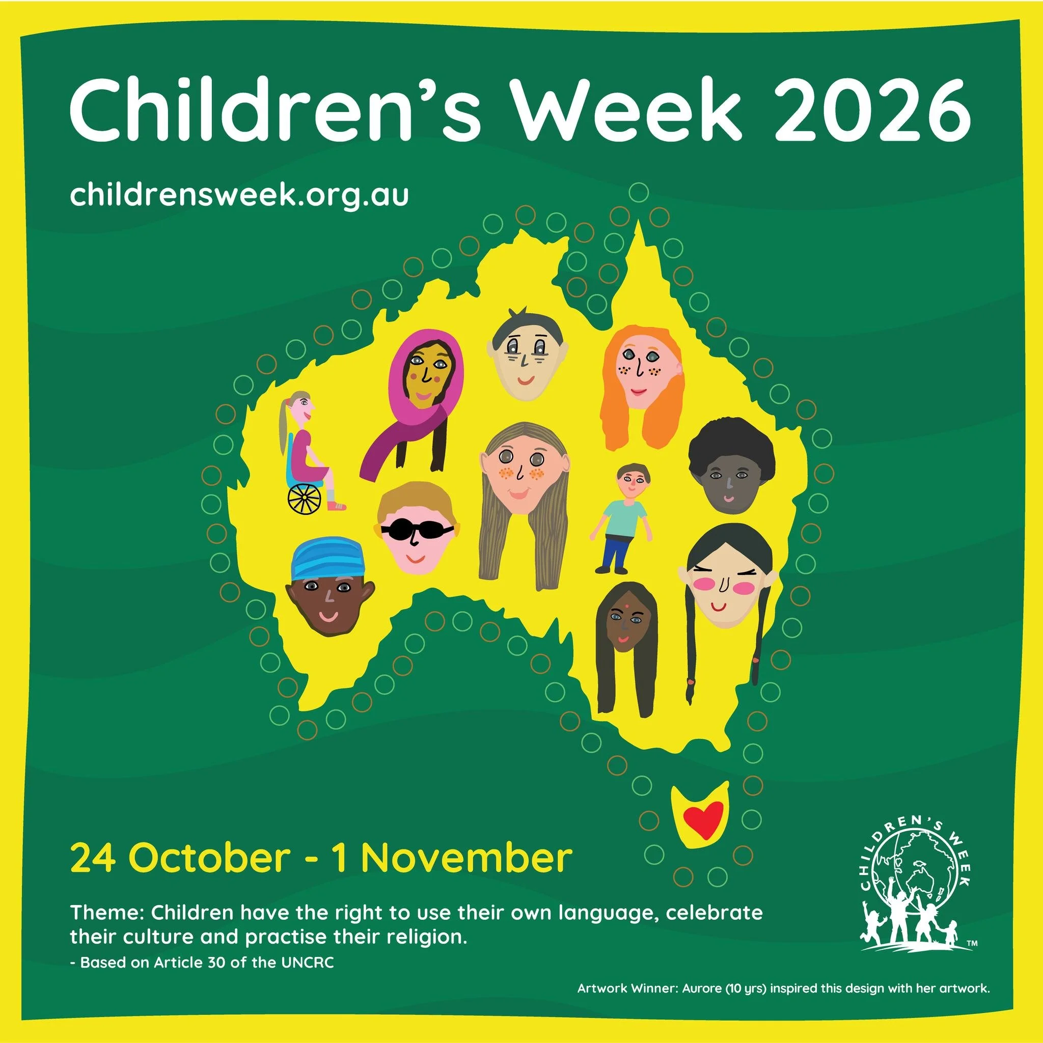 Children&rsquo;s Week is a national celebration of children&rsquo;s rights, held each year across Australia in October. It highlights the rights of children to thrive, learn, play and be heard, as set out in the United Nations Convention on the Right