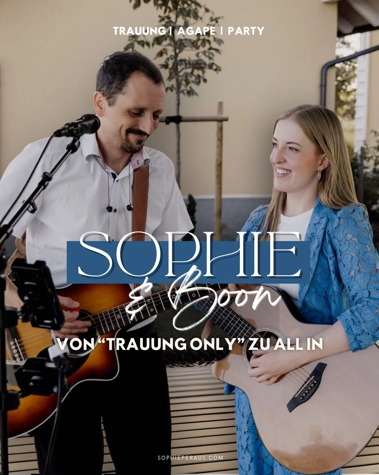 Gleiche Leidenschaft, bigger Set-Up!
Solo, Duo, Trio oder als Band. 🫶🏼

Ein eingespieltes Team.
Ein durchgehender Sound.
Keine Extra-Dienstleister.
Keine Br&uuml;che im Ablauf. 

Diese Combo ist ab jetzt buchbar. 💌