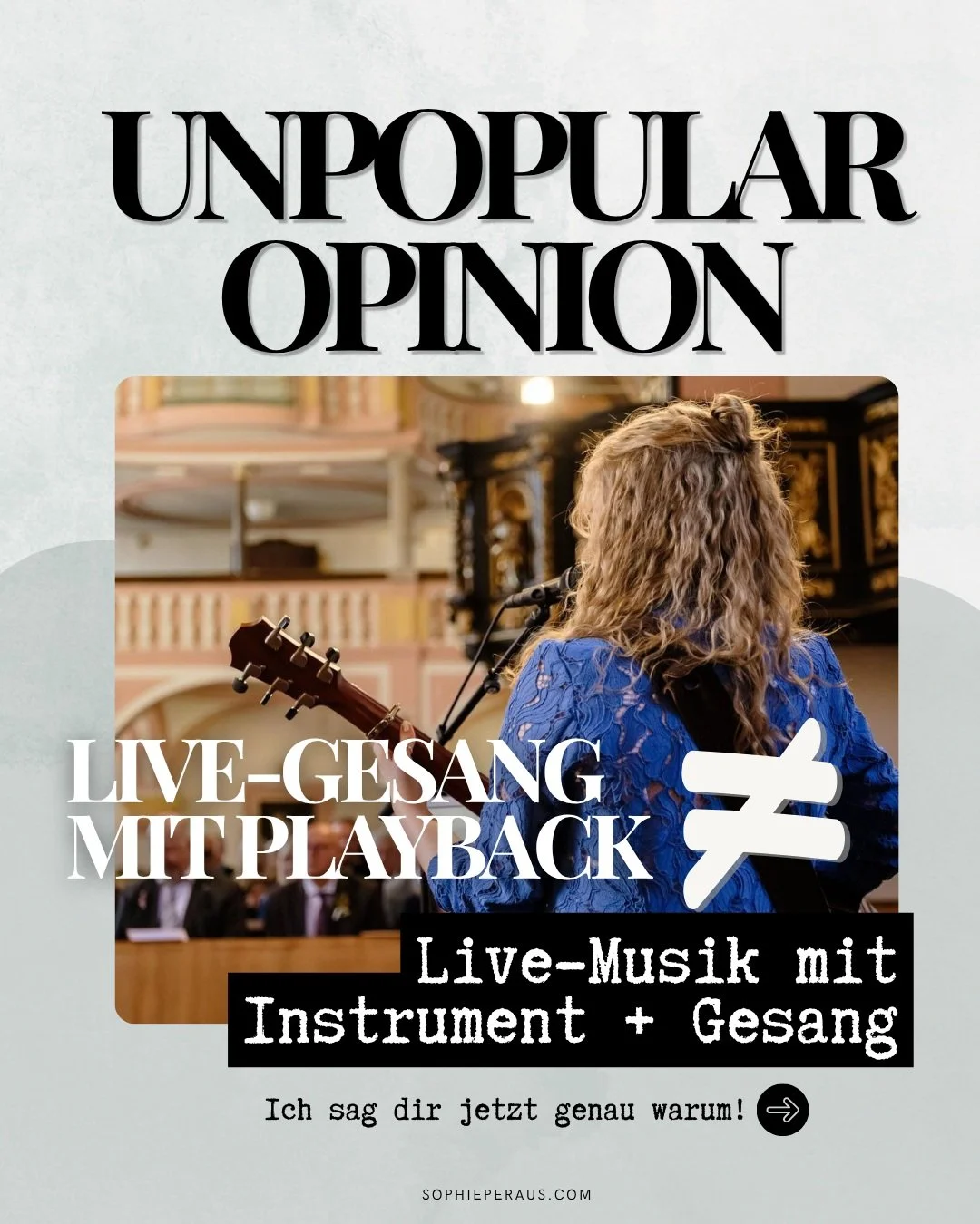 He, das liegt mir echt am Herzen. 🤍

Ich hab in den letzten Jahren einfach immer wieder gemerkt, dass bei dem Thema &bdquo;Live-Musik&ldquo; teilweise ganz unterschiedliche Dinge gemeint sind &ndash; und ich finde, genau das sollte man als Hochzeits