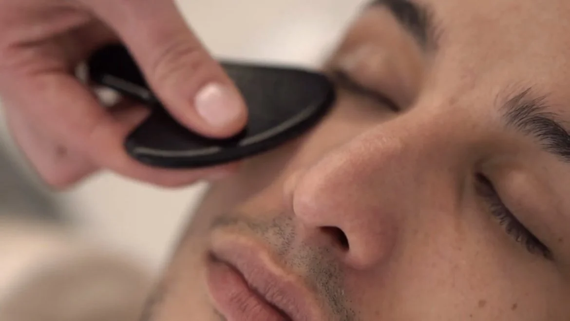guasha facial massage for men