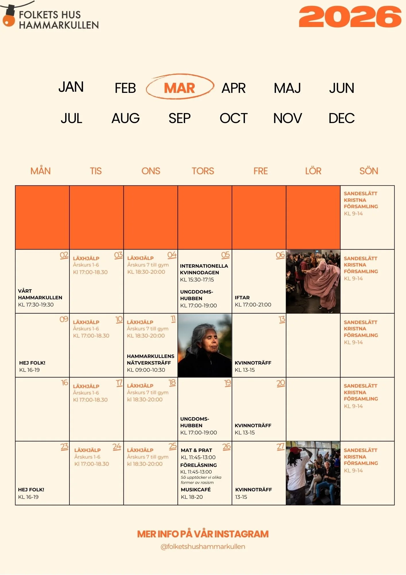 Kalendarium Mars 2026