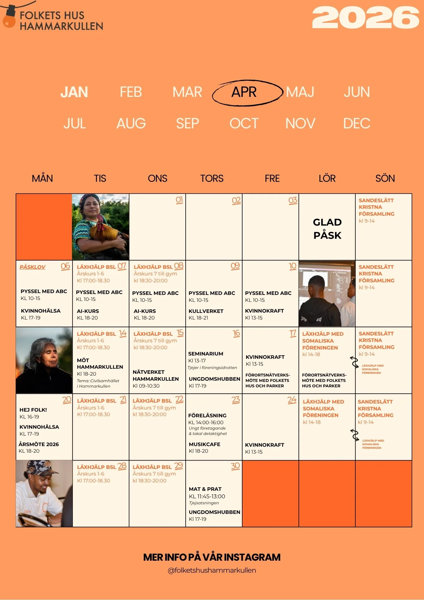 Kalendarium april 2026