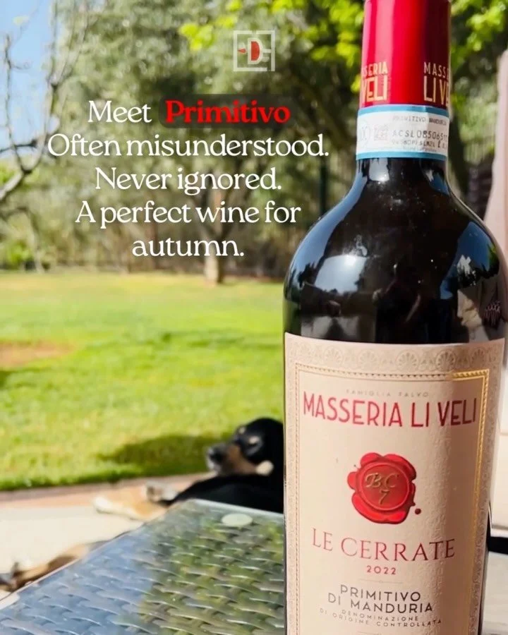 Happy #WineWednesday!
Meet Primitivo, the bold, sun-soaked grape thriving in Italy’s Puglia region. In California, you know it as Zinfandel, but originally it hails from Hrvatska (Croatia). Primitivo brings its own rich, rustic charm to the ta