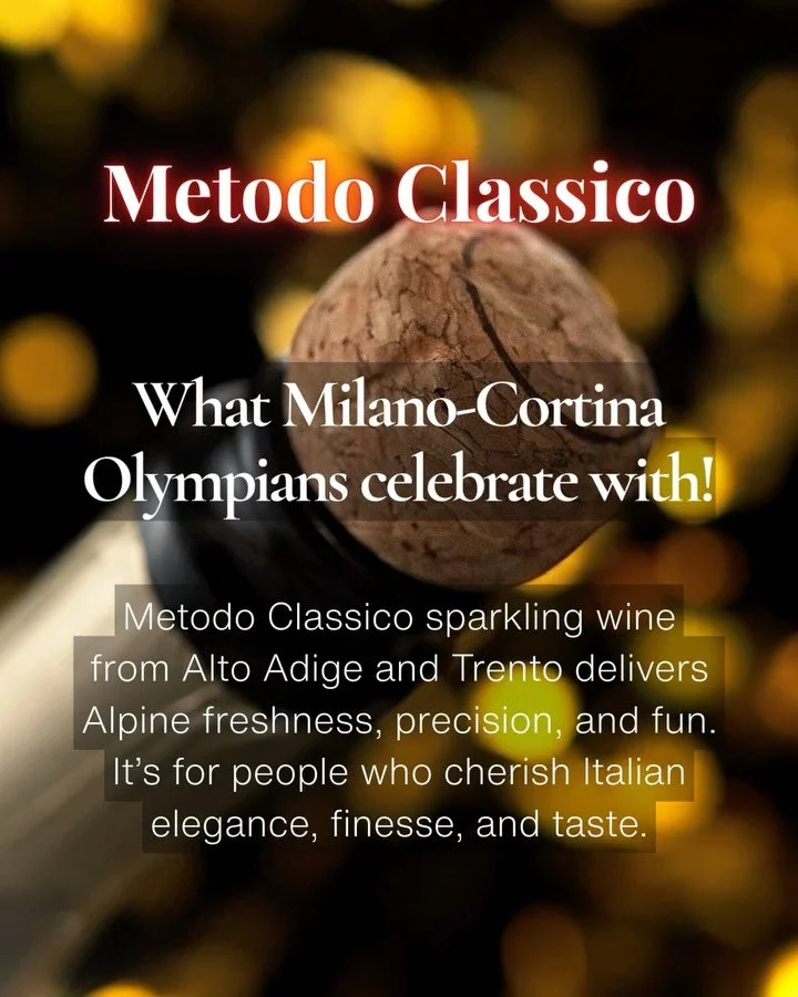 Q: What are Milano Cortina Olympians celebrating with?

A: High Alpine Italian Metodo Classico.

Fresh, precise, quietly luxurious, and lots of fun.

This is sparkling wine for people who ski hard, eat well, and prefer excellence and finesse.

Happy 