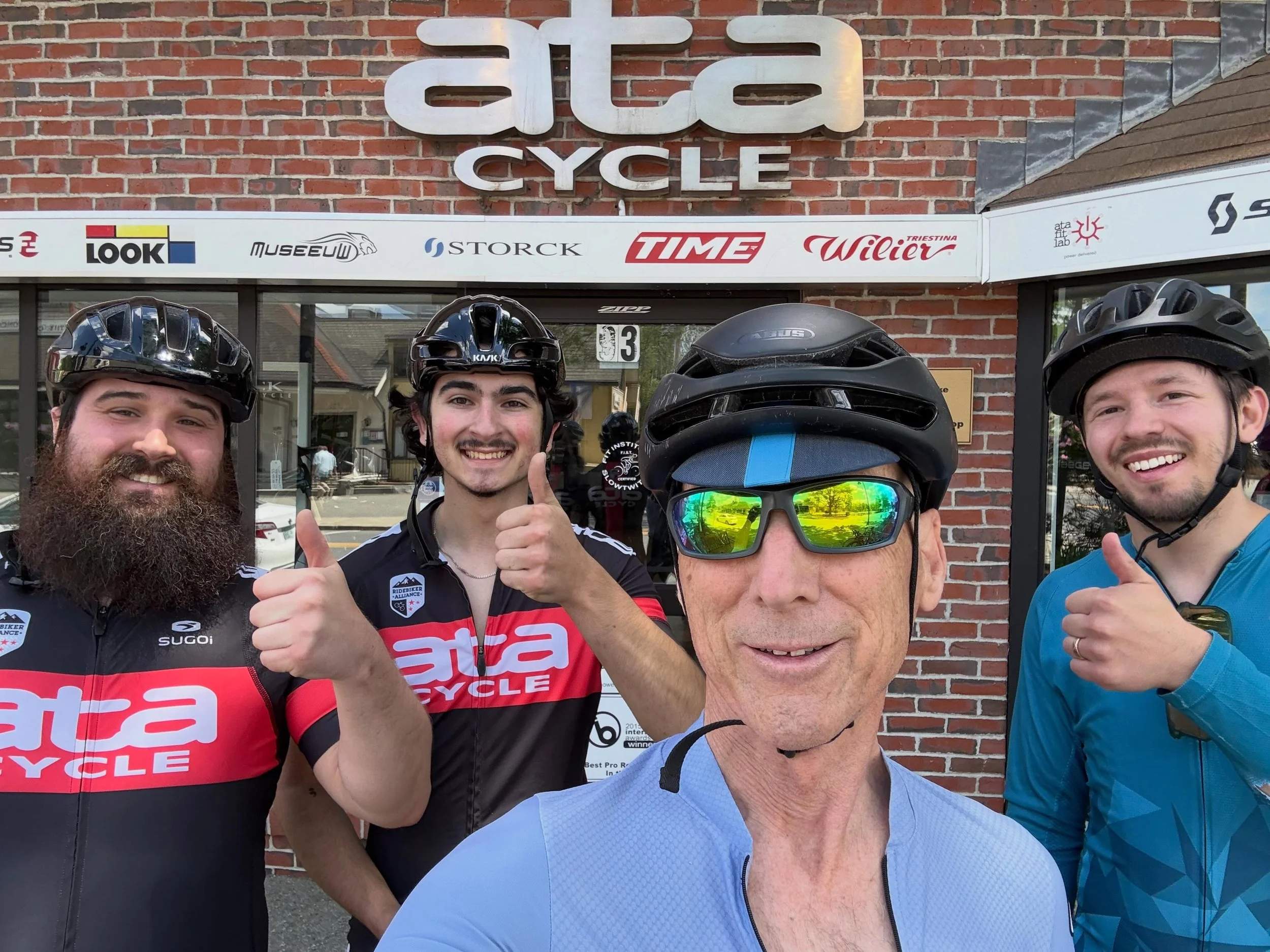 ATA Group Ride Routes

Acton Coffee - 
https://www.strava.com/routes/3507080806220339412

Twisted Tree Cafe -

https://www.strava.com/routes/3507085521378150024

10am on Sundays @ ATA Cycle!