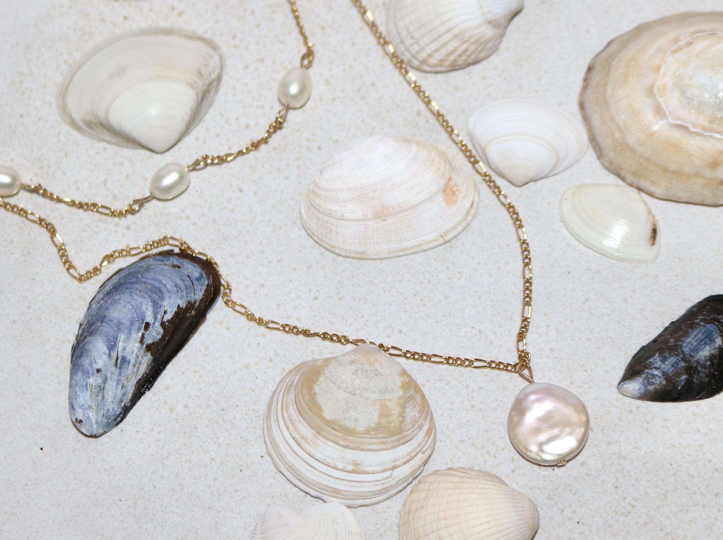 Gold filled Rice Pearl Necklace