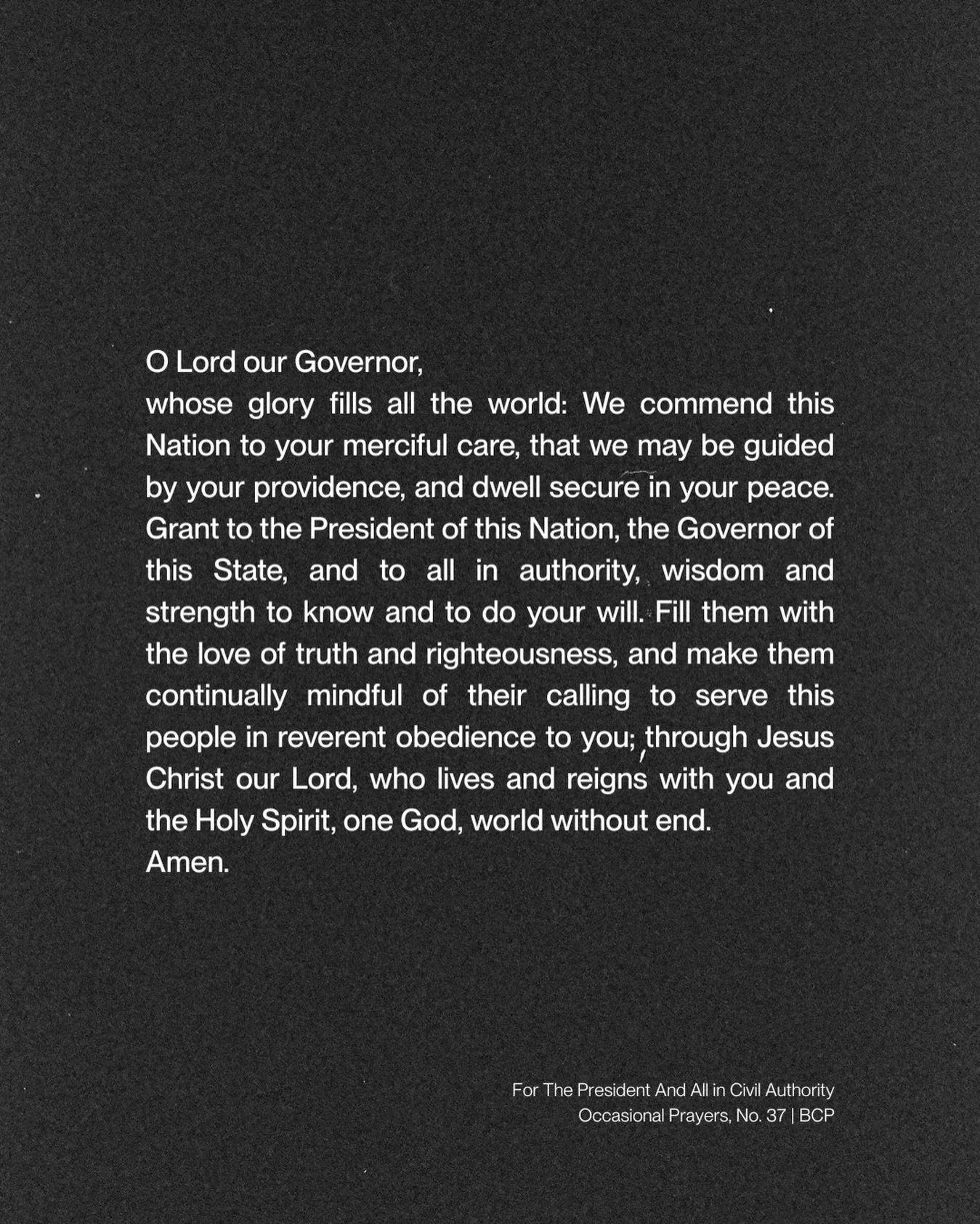 A prayer for this Presidents&rsquo; Day.
