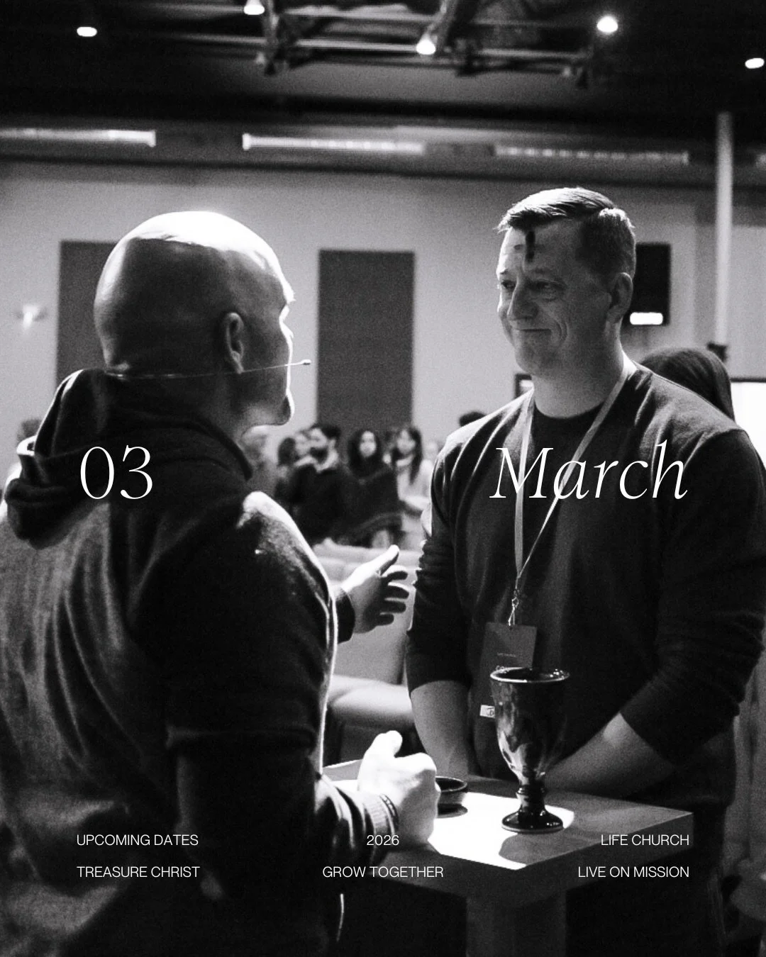 The days ahead are filled with opportunities to Treasure Christ, Grow Together, and Live on Mission. Here are the dates for your March calendar.