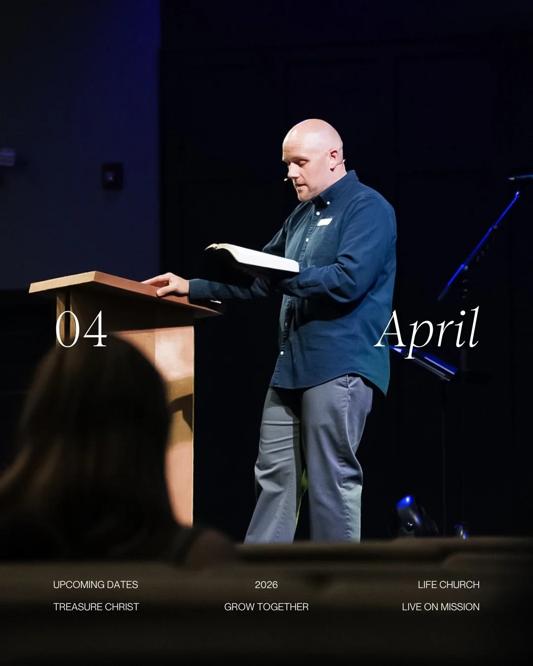 The days ahead are filled with opportunities to Treasure Christ, Grow Together, and Live on Mission. Here are the dates for your April calendar.