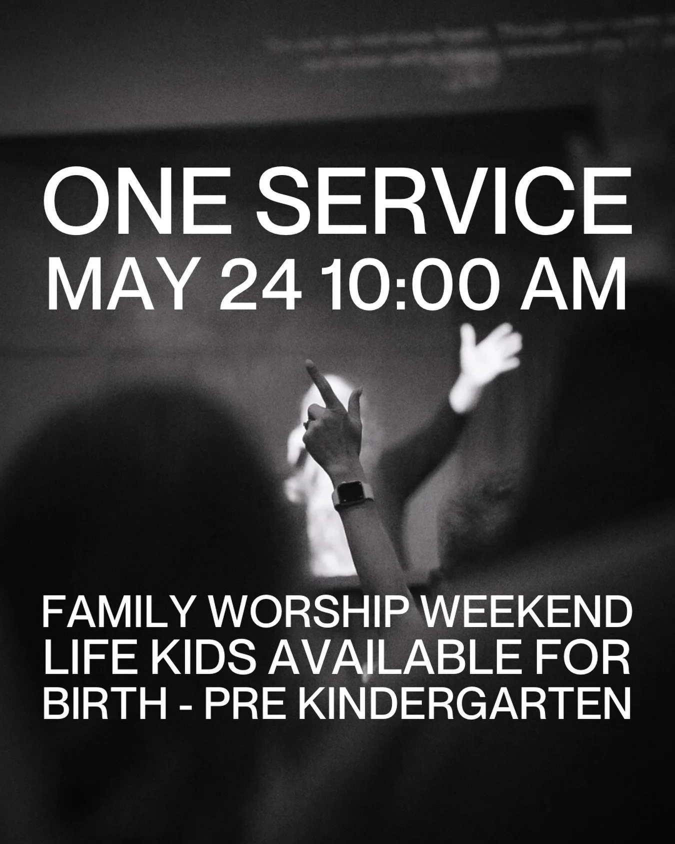 One service tomorrow! See you at 10:00.
