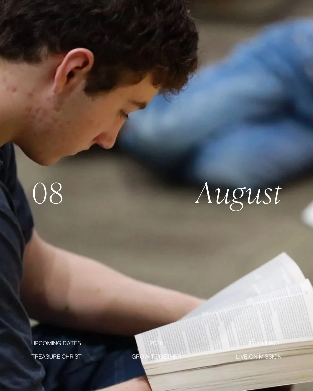 The days ahead are filled with opportunities to Treasure Christ, Grow Together, and Live On Mission. Here are the dates for your August calendar.

Help us serve our partner schools with campus clean ups at Koontz, Isenberg, and Overton. Register to s