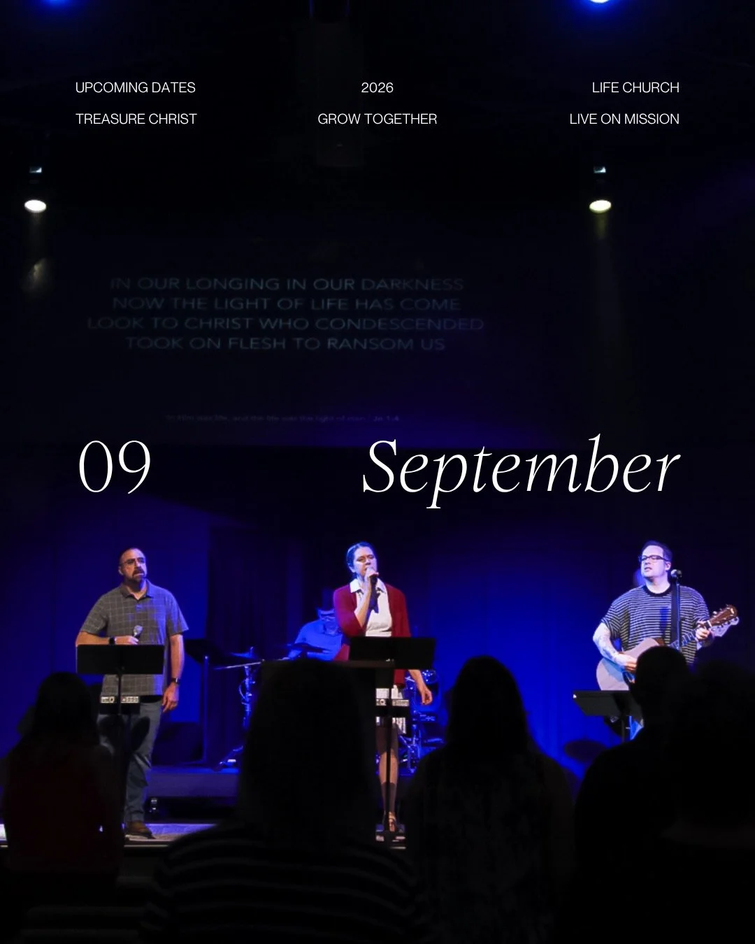 The weeks ahead are filled with opportunities to Treasure Christ, Grow Together, and Live on Mission. Here are the dates for your September calendar.
