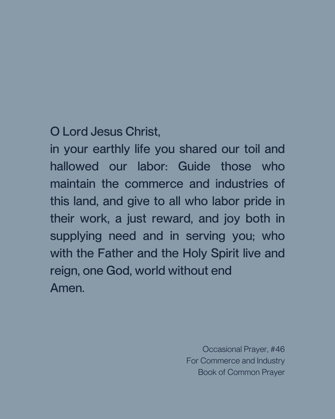 God created us in his own image to work, keep, and cultivate his world (Genesis 2:15). This means that work is good. But toil, sweat, and pain in our work result from sin (Genesis 3:17-19). As we heard yesterday, our work and posture toward authority