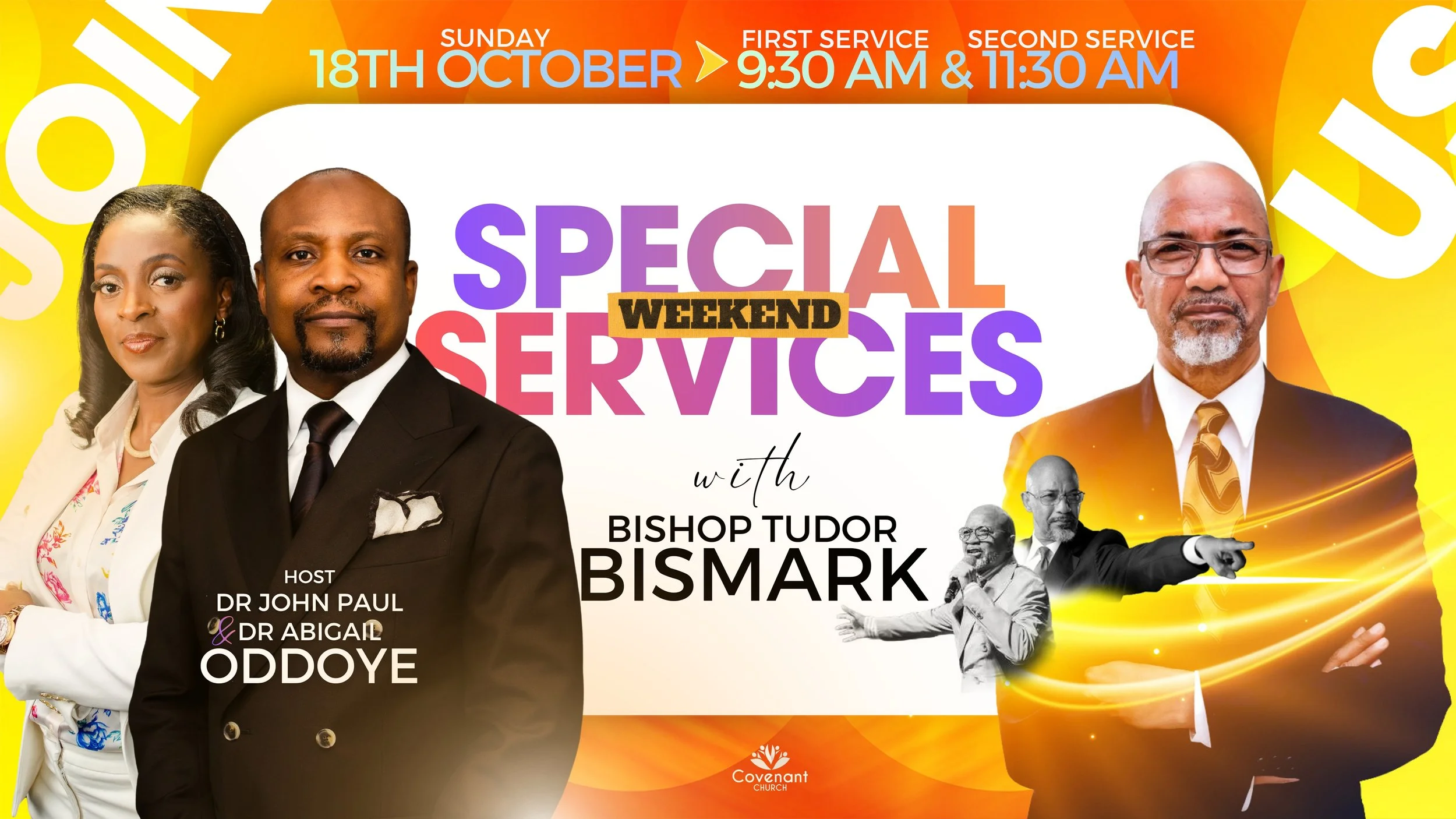 Special Weekend Services at Covenant Church with Bishop Tudor Bismark