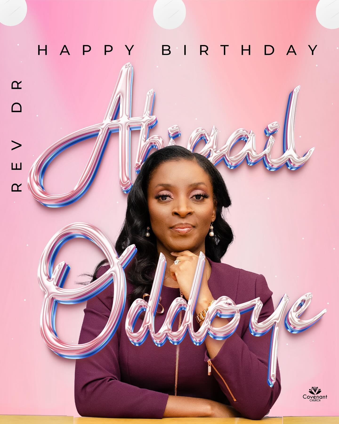 Happy Birthday to Covenant Church&rsquo;s blessed and highly anointed First Lady, Rev. Dr Abigail Paul-Oddoye! We thank God for your life, you are a true blessing to all of us; a divinely inspired source of impartation and inspiration to many. 
.
#ha