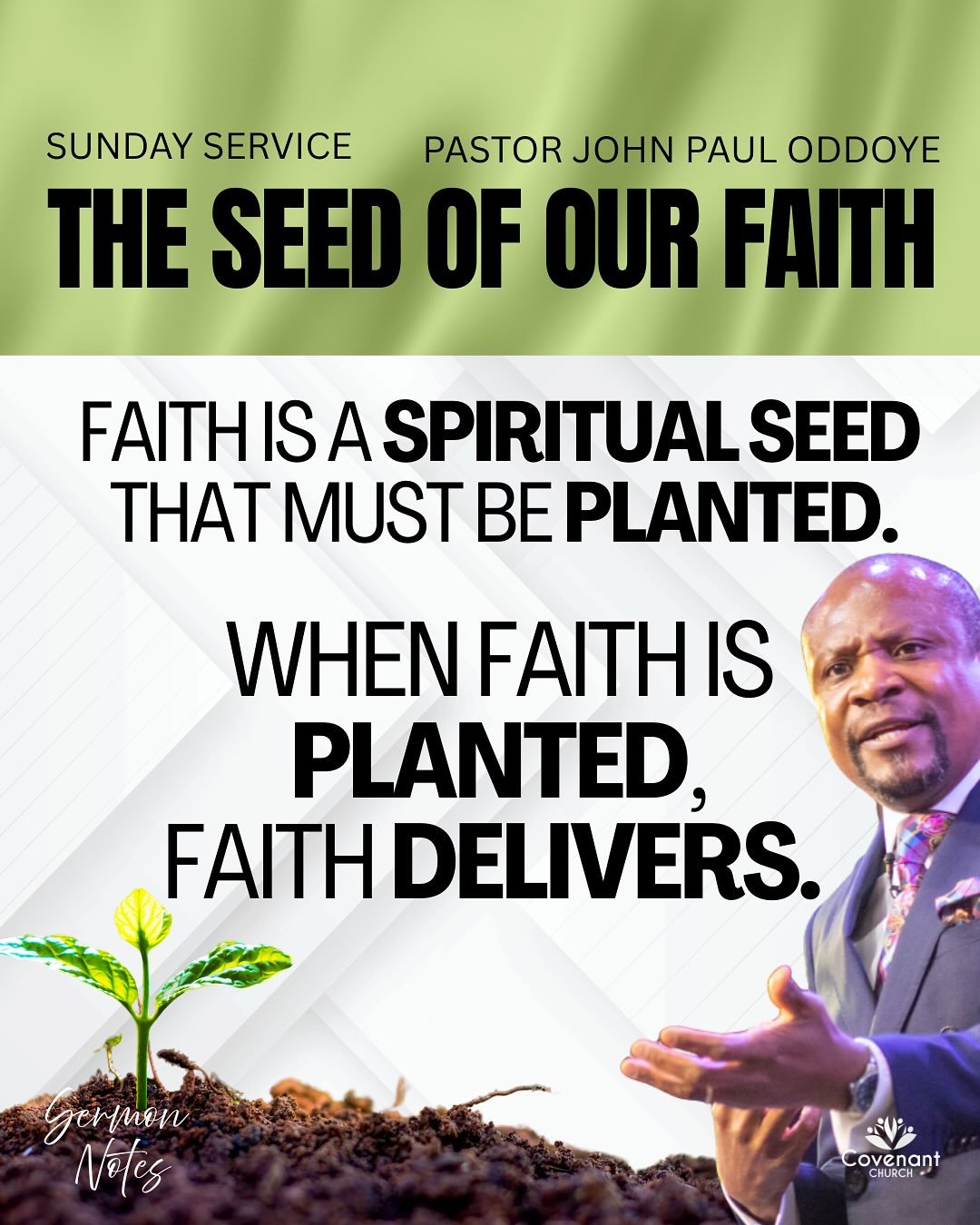 This past Sunday, Pastor John Paul taught us that faith is a spiritual seed that must be planted to produce. We learnt that faith is what we need to receive, but only the faith of the dedicated and devoted to God is truly effective. 🌱 

#FaithThatDe