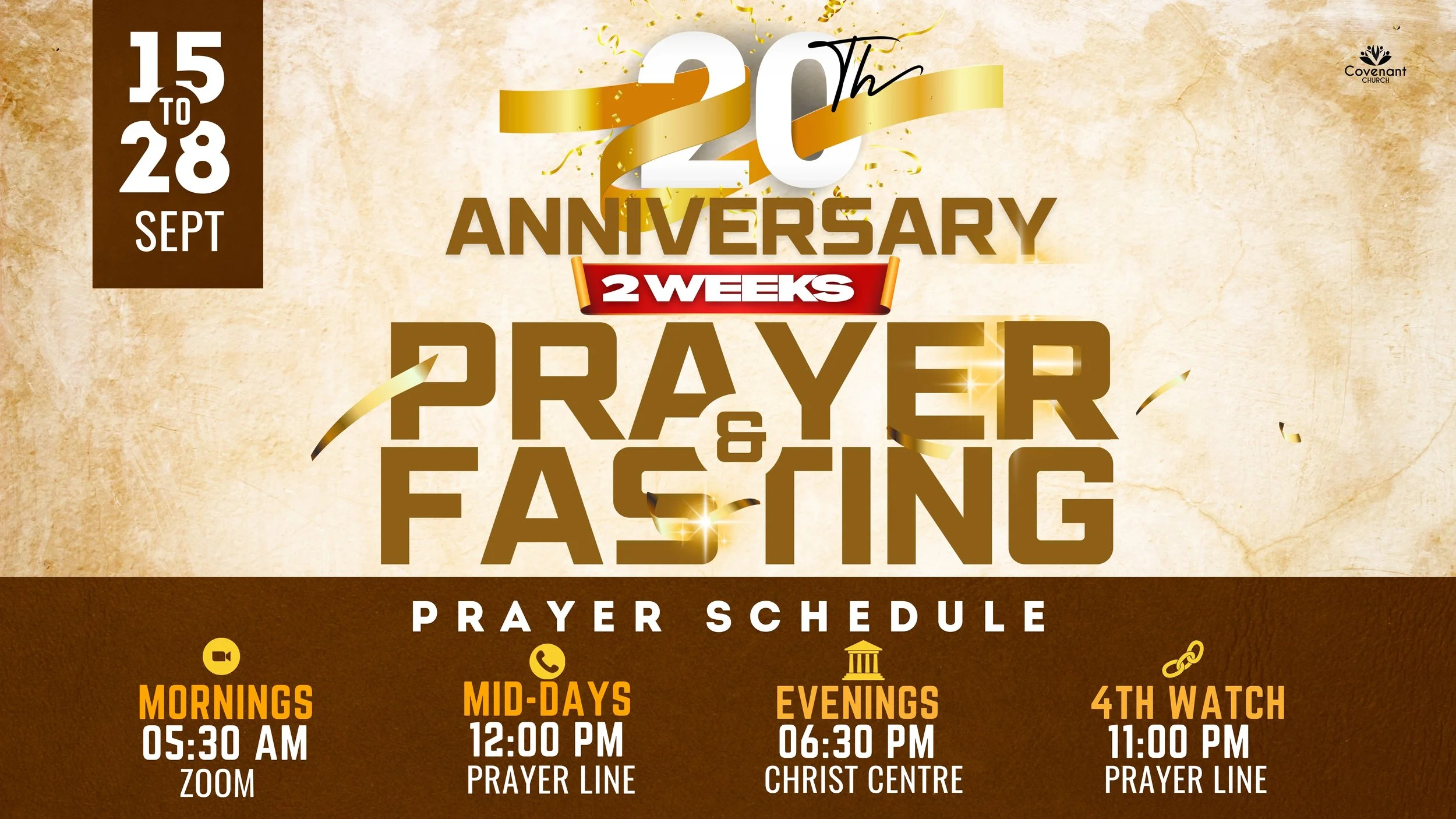 20th Anniversary Prayer & Fasting