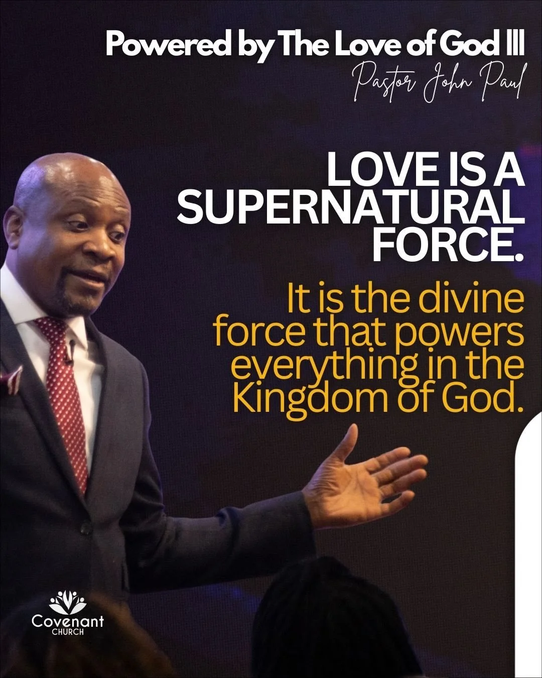 Pastor John Paul continued with Part 3 of &lsquo;Powered by the Love of God&rsquo;. Pastor taught us on how crucial the power of love is in the Kingdom of God and how walking in love must become our lifestyle 💪 

#love #walkinlove #sundaysermon #cov