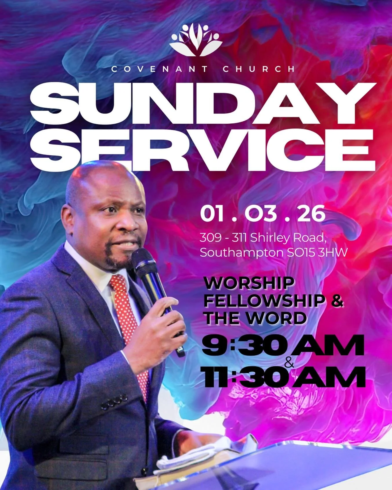 We look forward to seeing you tomorrow morning at one or both of our Sunday services. ⛪️ 

9:30AM: Family service
11:30AM Passion (young people) service 

#sundayservice #southamptonuk #covenantchurchuk