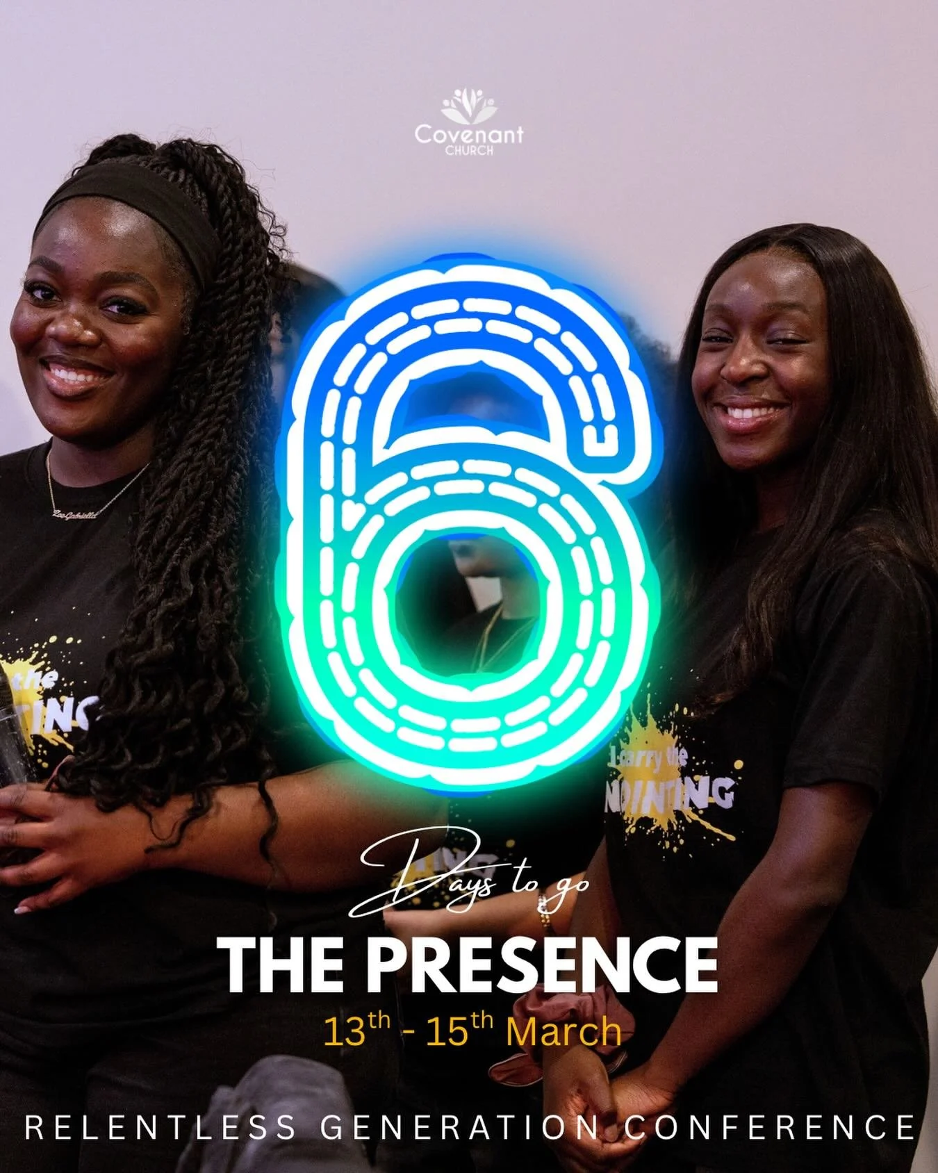 6 days till the RG Conference: The Presence! 🔥 Happening 13th - 15th March and completely FREE.

#youth #conference #thepresence #covenantchurchuk #southamptonuk