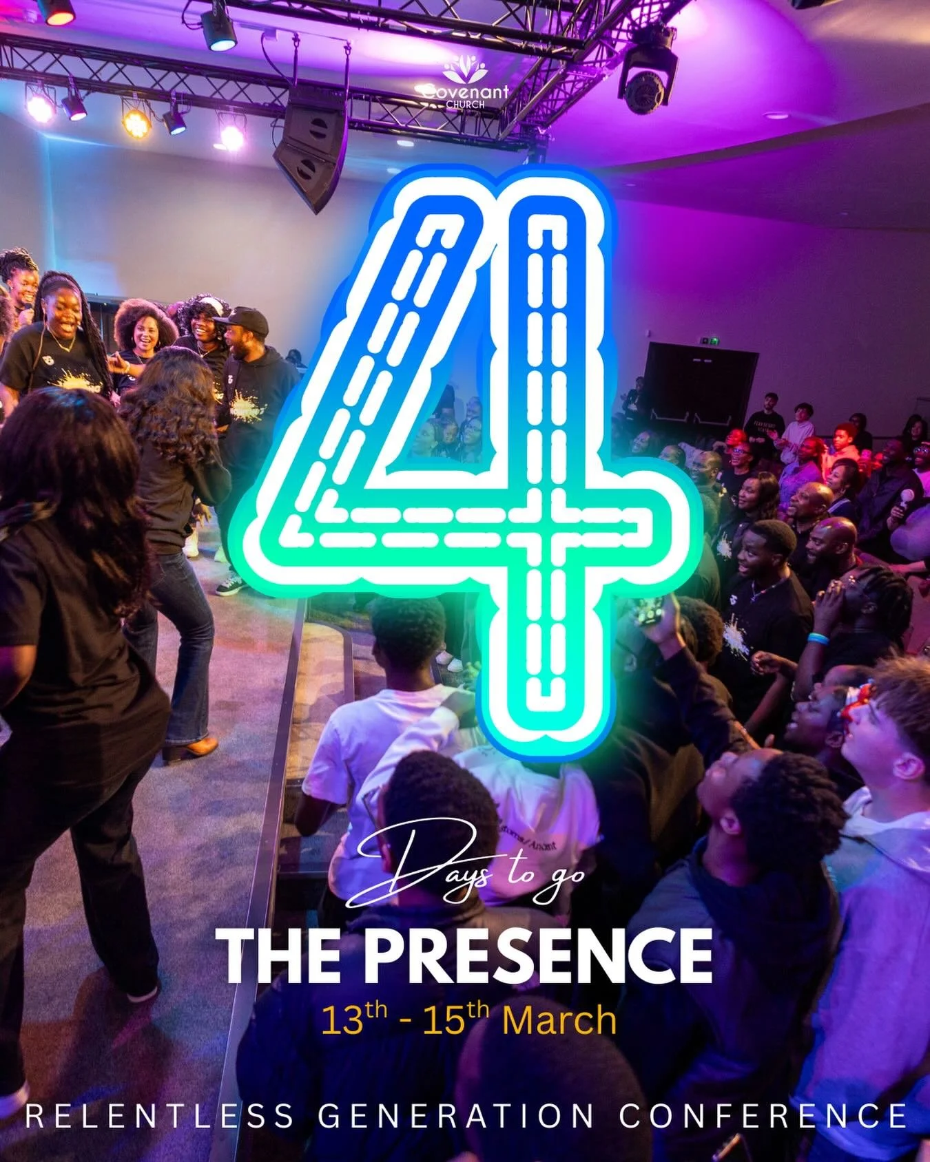 4 days till the RG Conference: The Presence! 🔥 Happening 13th - 15th March and completely FREE.

#youth #conference #thepresence #covenantchurchuk #southamptonuk